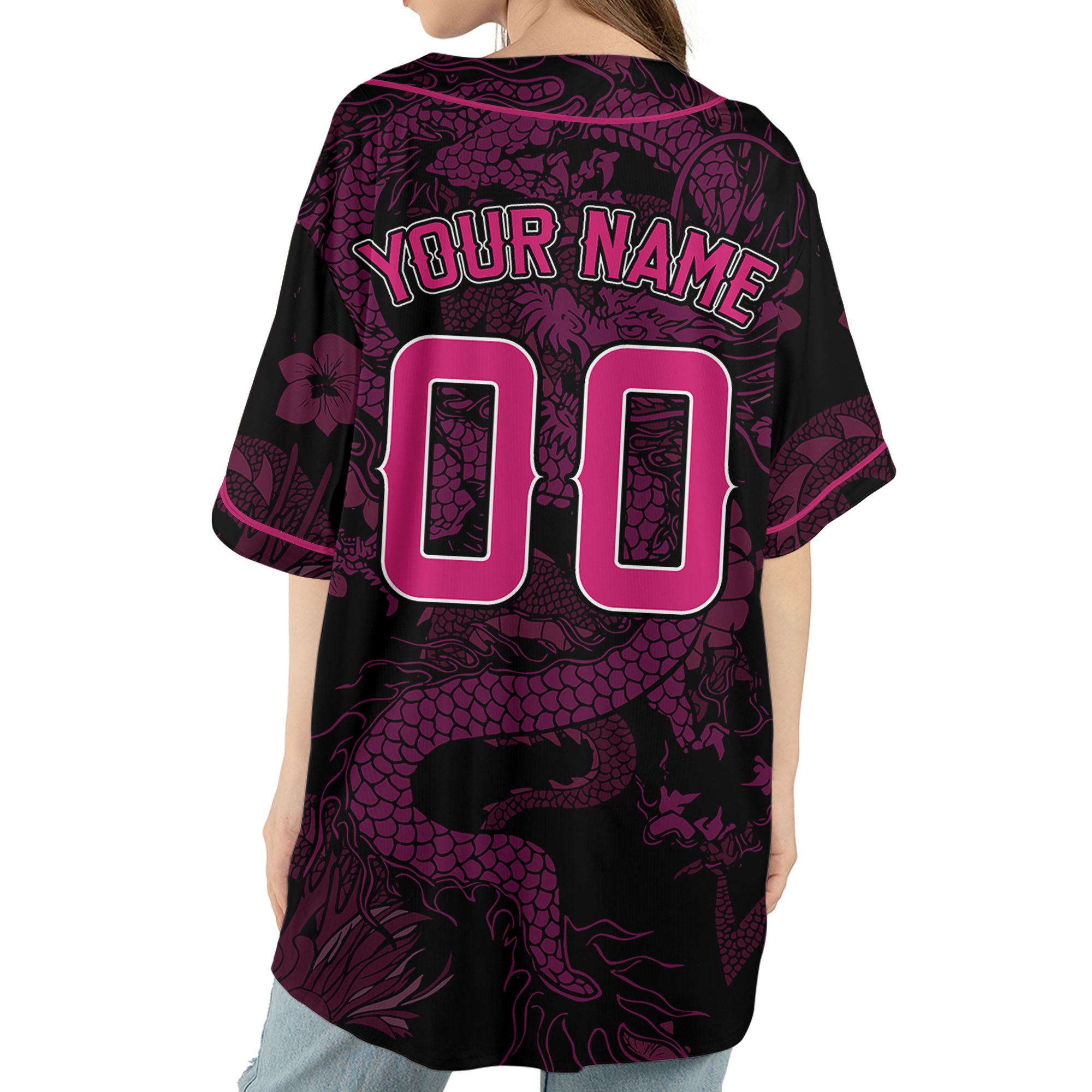 Personalize-Team-Name-Dragon-Texture-Art-Pink