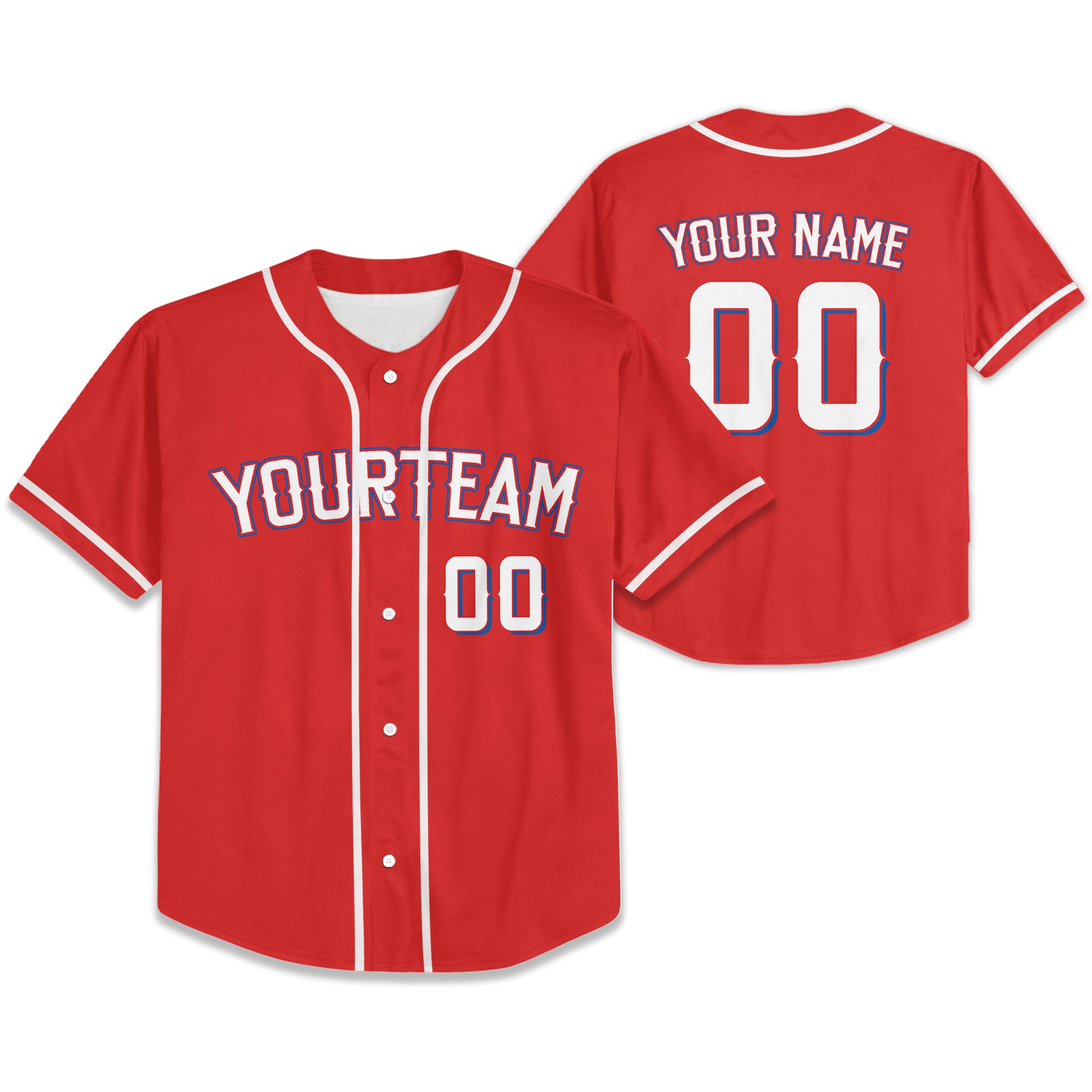 Custom Baseball Team Name Number So Cool Red