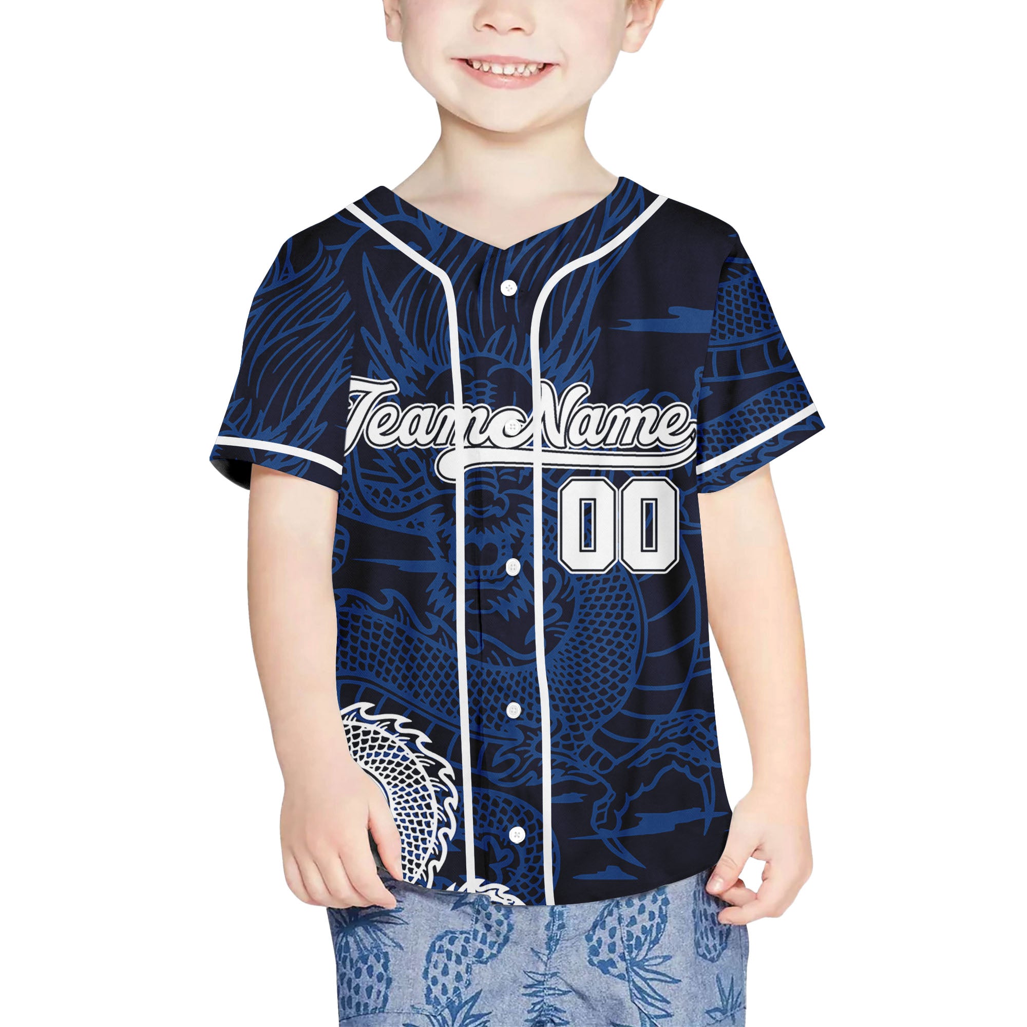 Personalize-Team-Name-Sky-Dragon-Blue-Baseball-Jersey