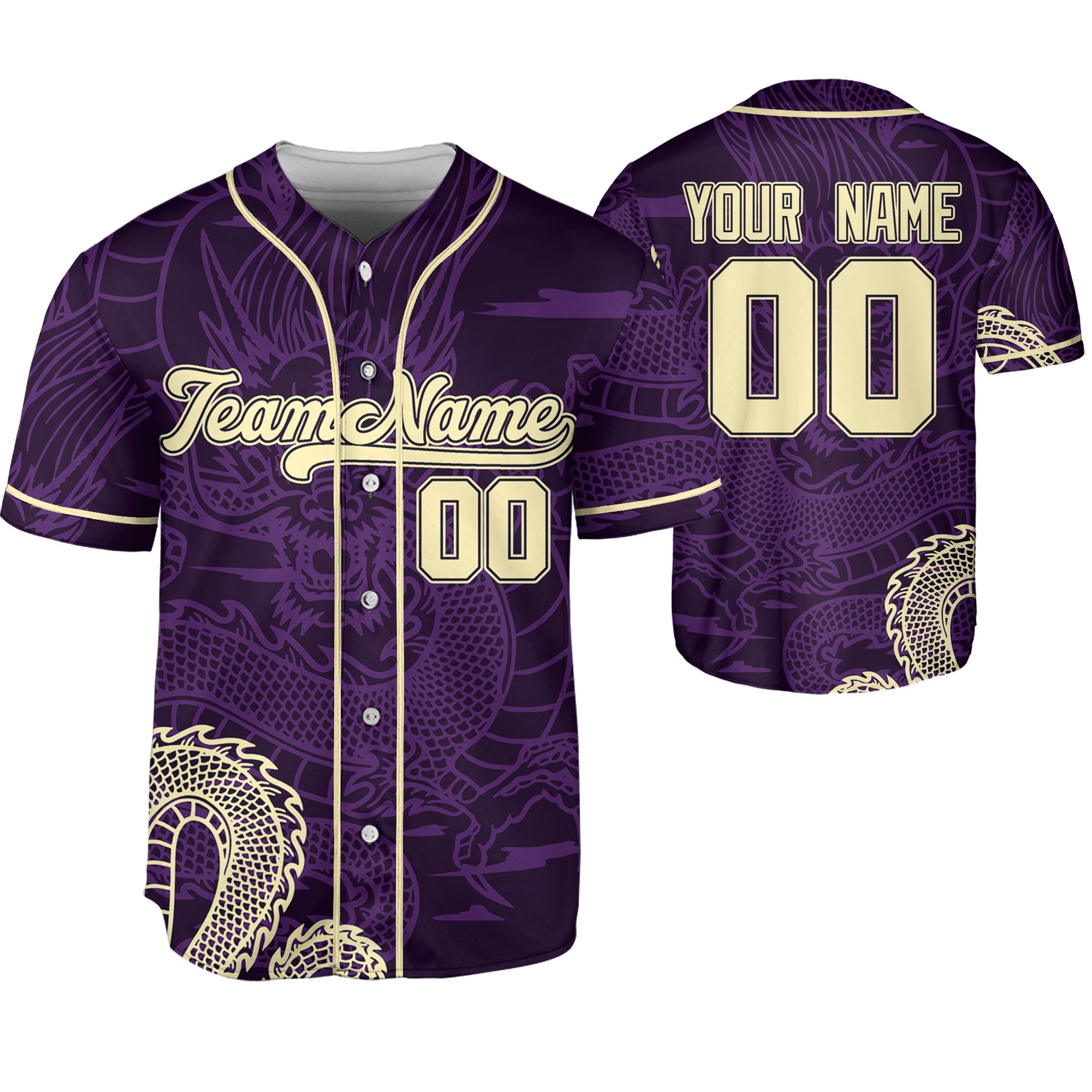 Personalize-Team-Name-Sky-Dragon-Purple-Baseball-Jersey