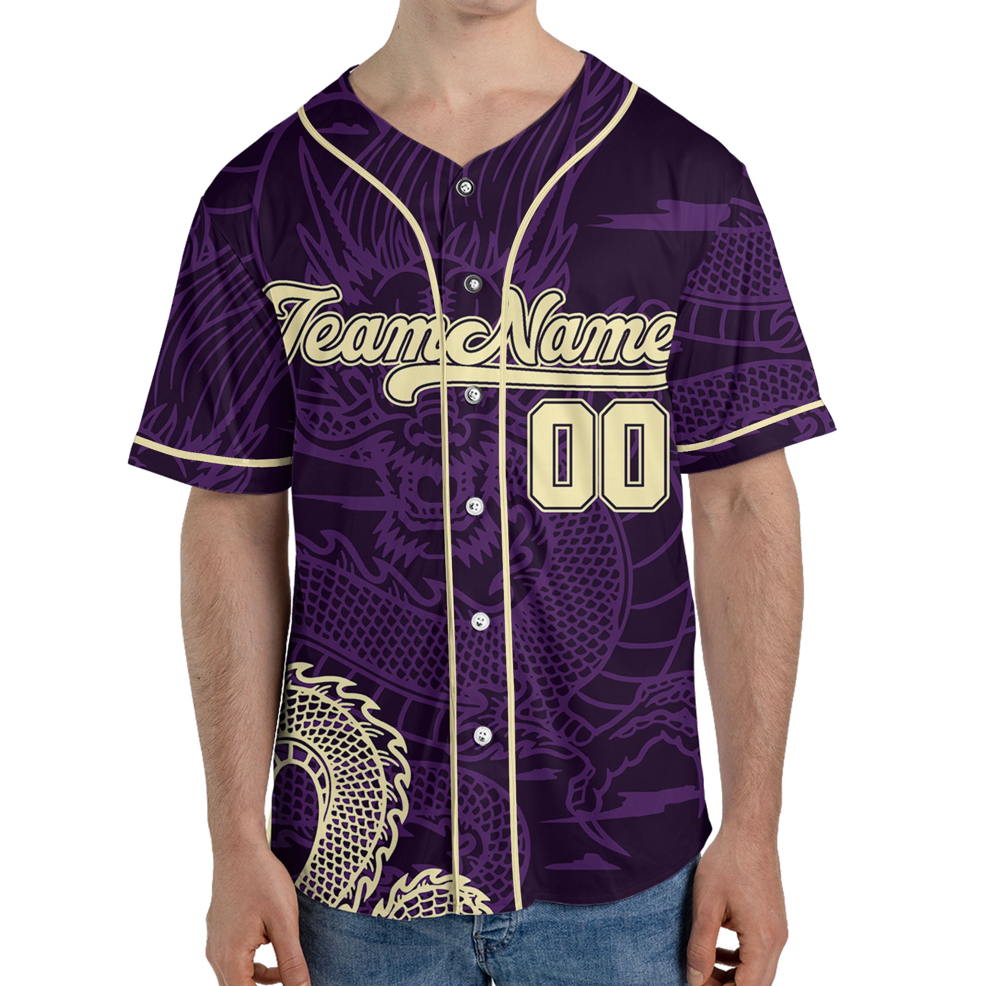 Personalize-Team-Name-Sky-Dragon-Purple-Baseball-Jersey