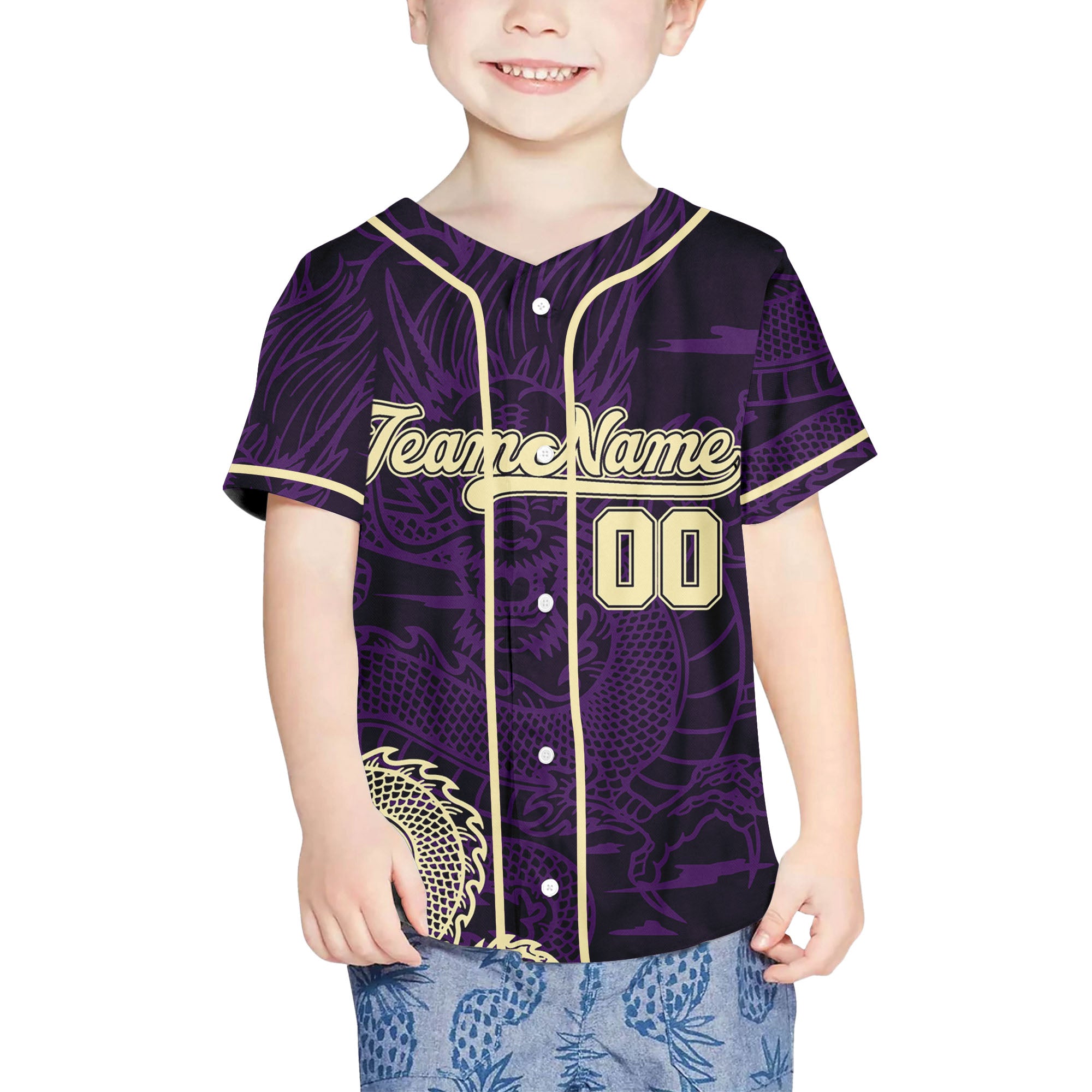 Personalize-Team-Name-Sky-Dragon-Purple-Baseball-Jersey