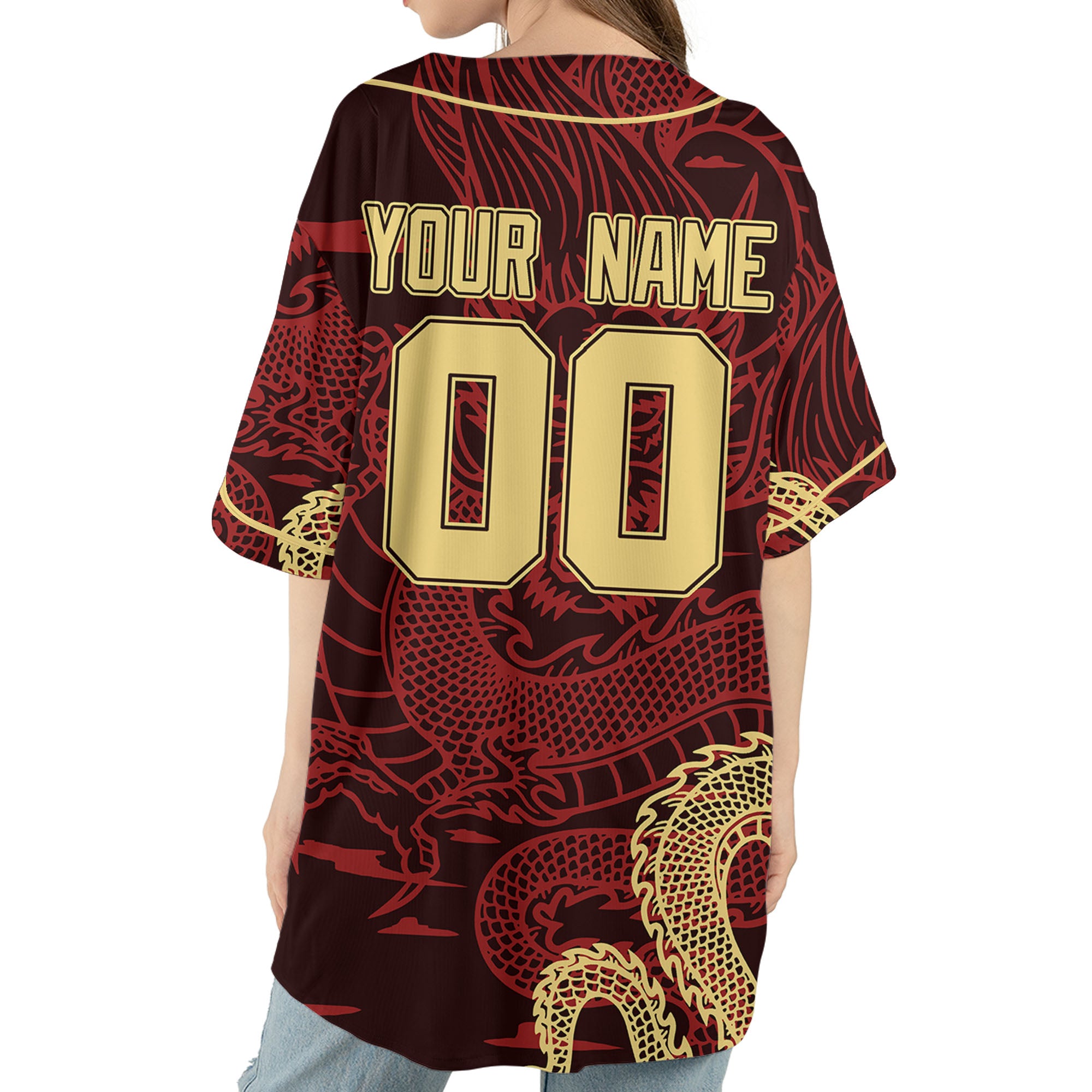 Personalize-Team-Name-Sky-Dragon-Red-Baseball-Jersey