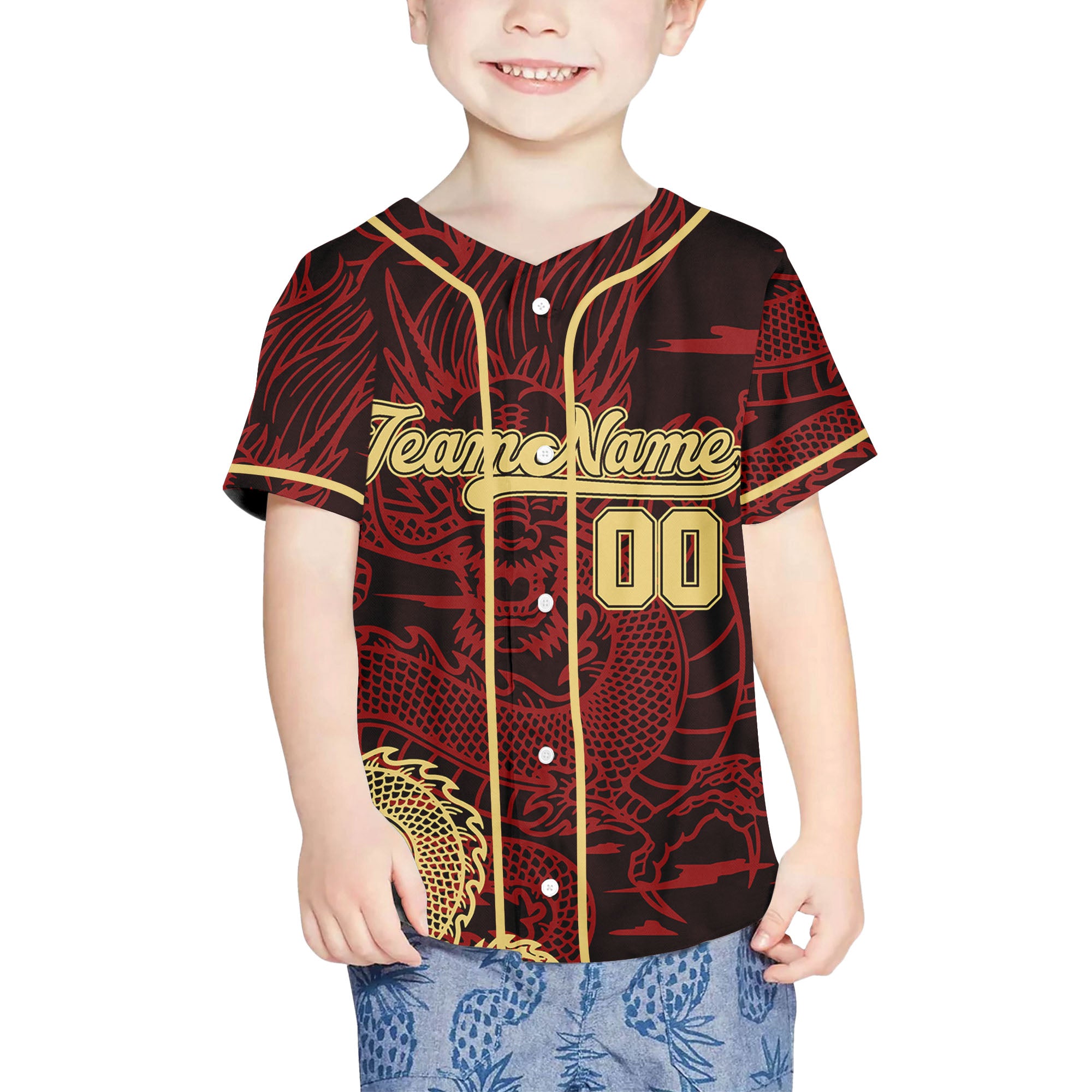 Personalize-Team-Name-Sky-Dragon-Red-Baseball-Jersey
