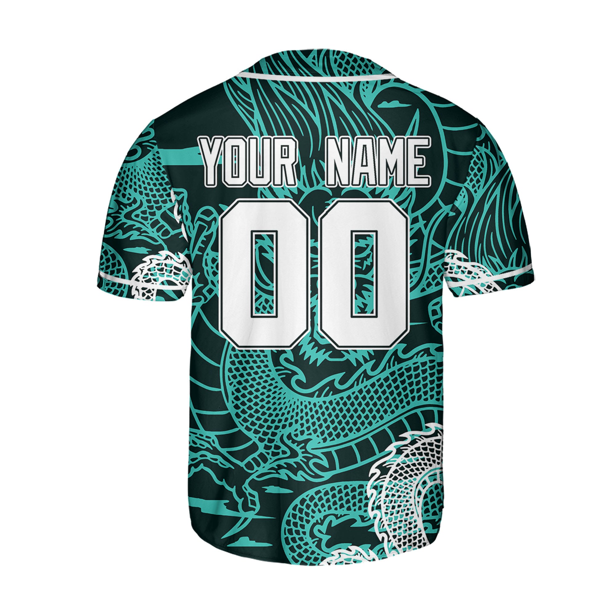 Personalize-Team-Name-Sky-Dragon-Turquoise-Baseball-Jersey