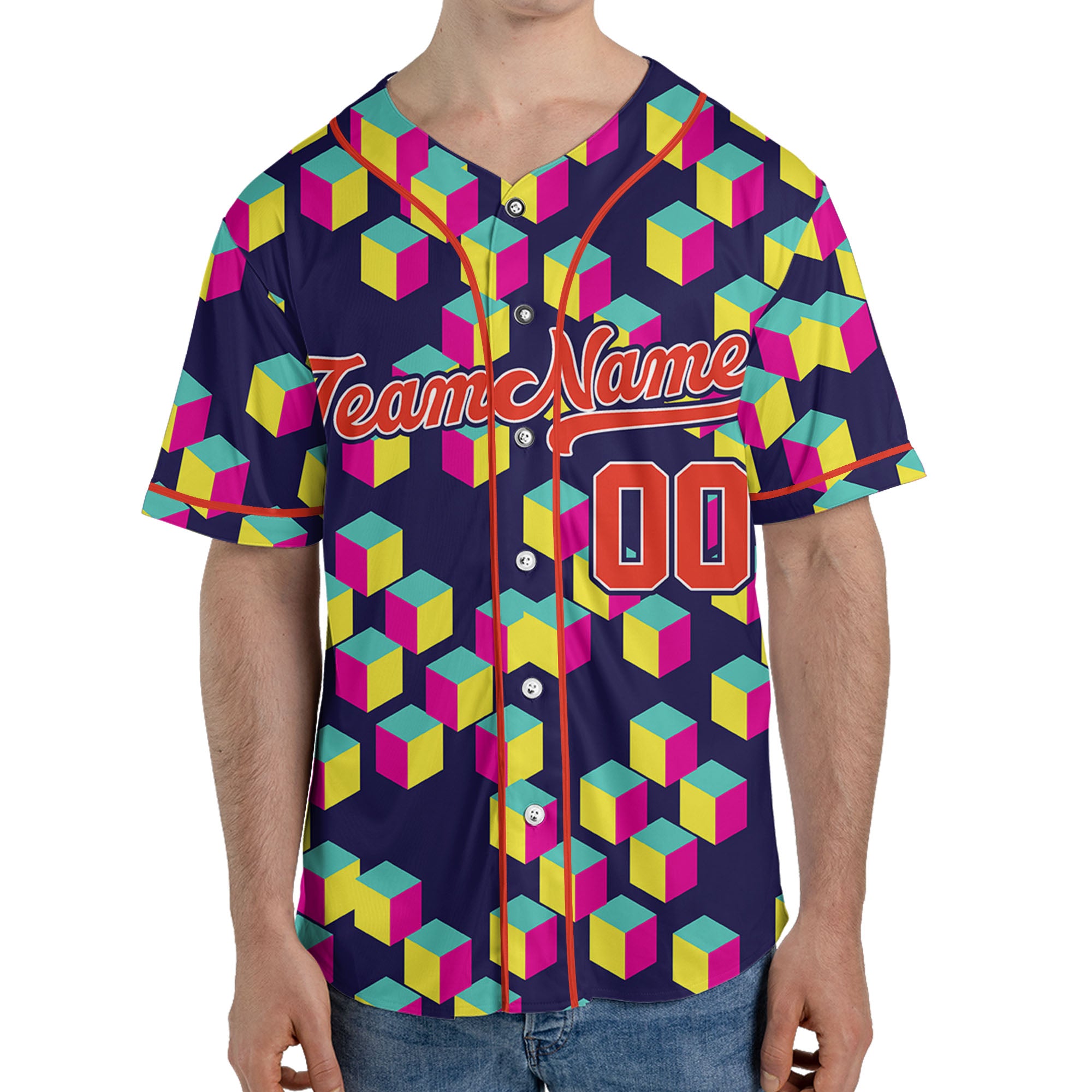 Personalize-Team-Name-Trippy-Colorful-Isometric-Brochure