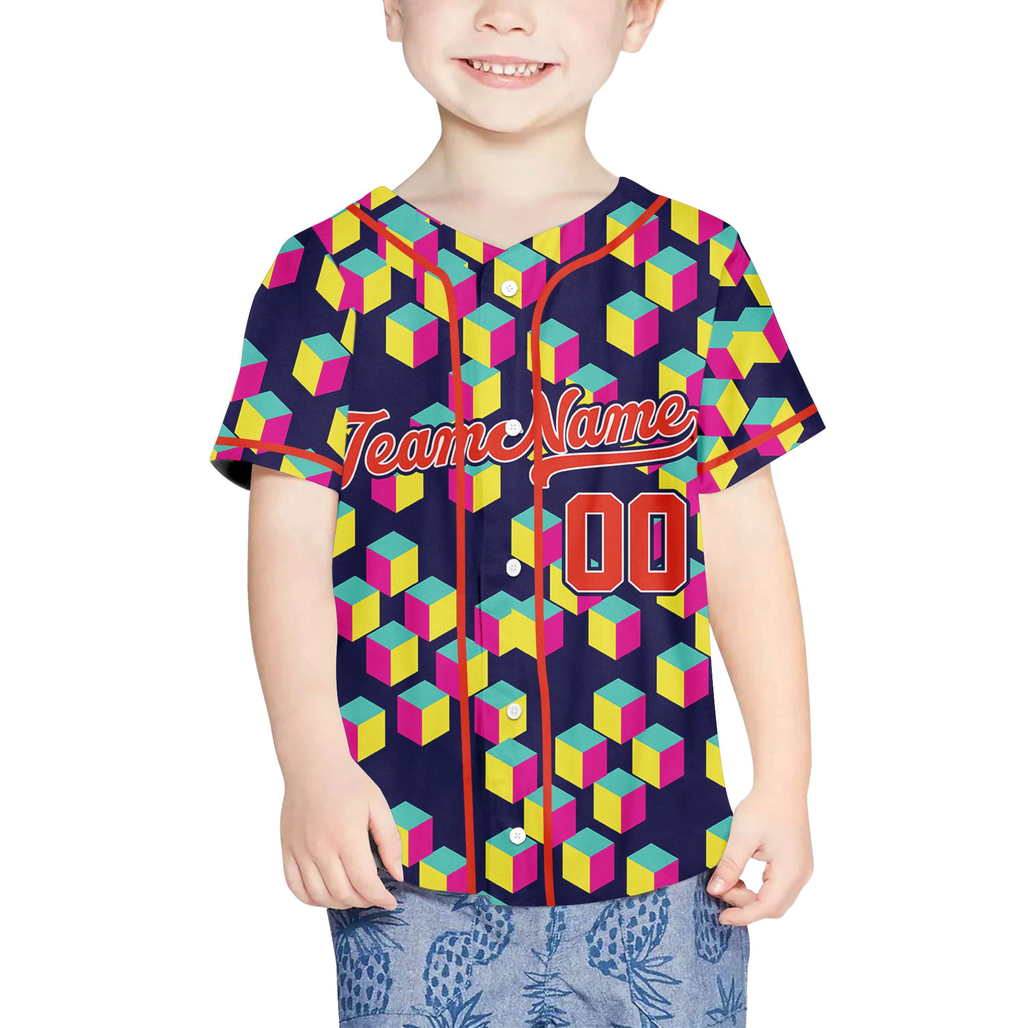 Personalize-Team-Name-Trippy-Colorful-Isometric-Brochure