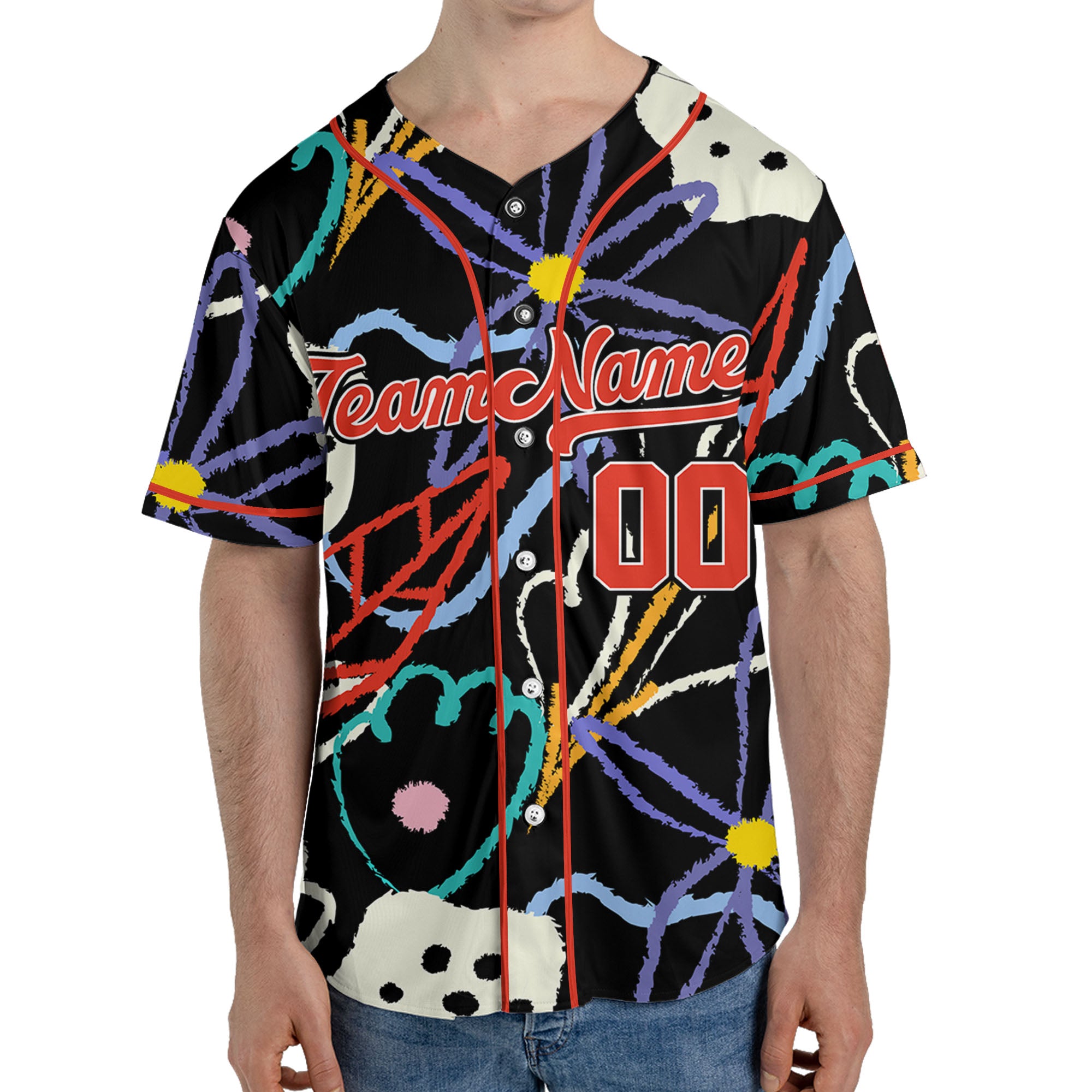 Personalize-Team-Name-Trippy-Colorful-Painted-Abstract-Floral