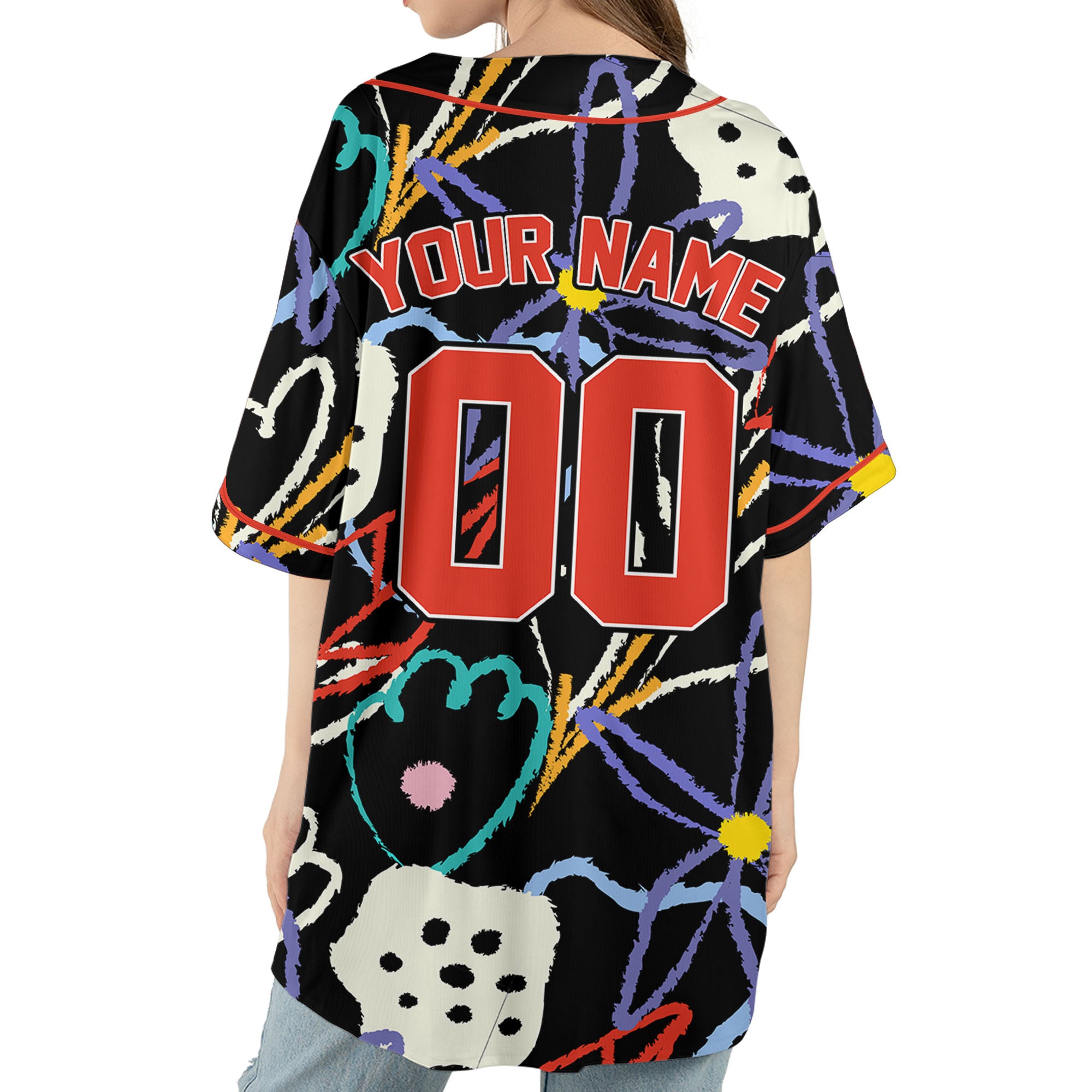 Personalize-Team-Name-Trippy-Colorful-Painted-Abstract-Floral