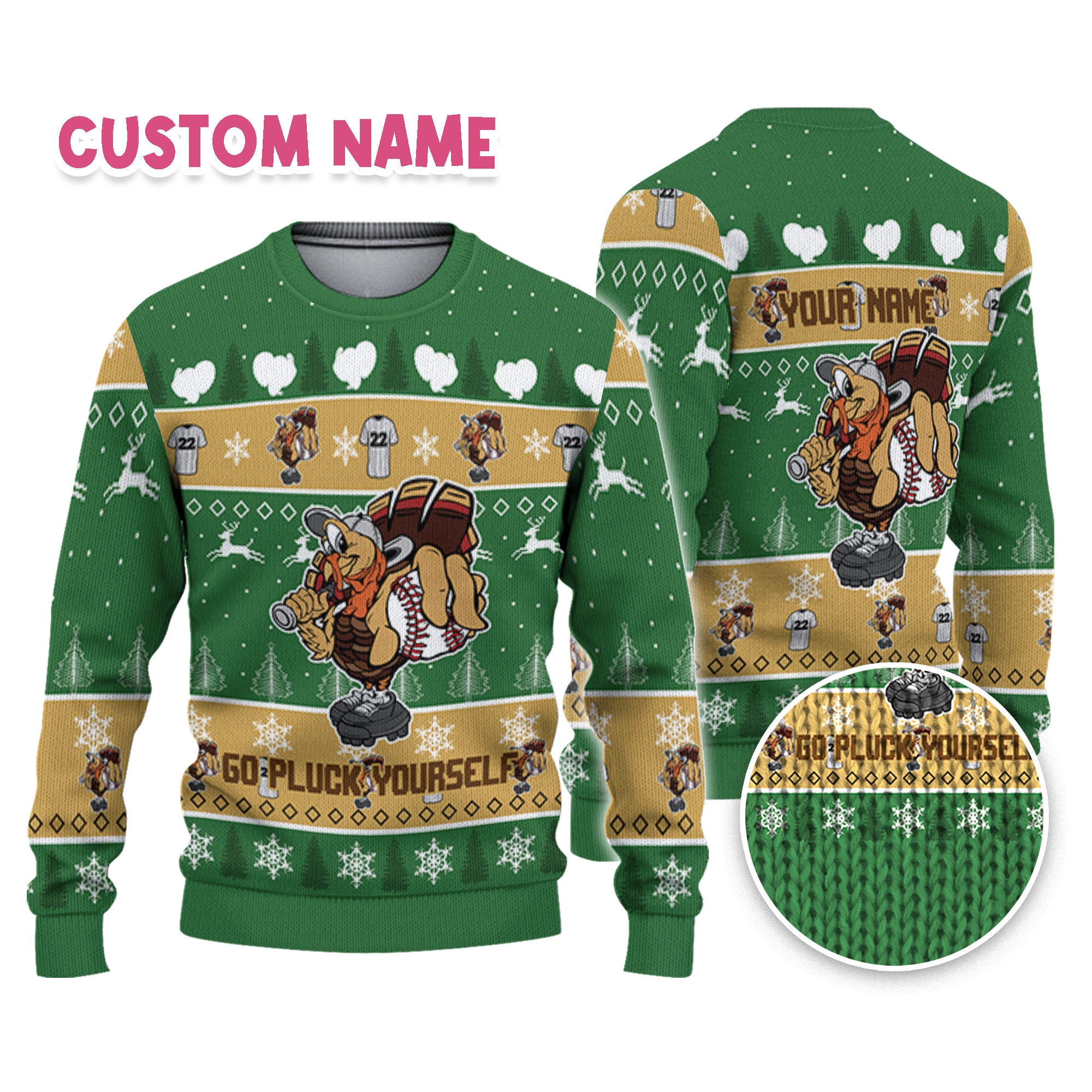 personalize-ugly-thanksgiving-turkey-player-baseball-green-nda31-3765