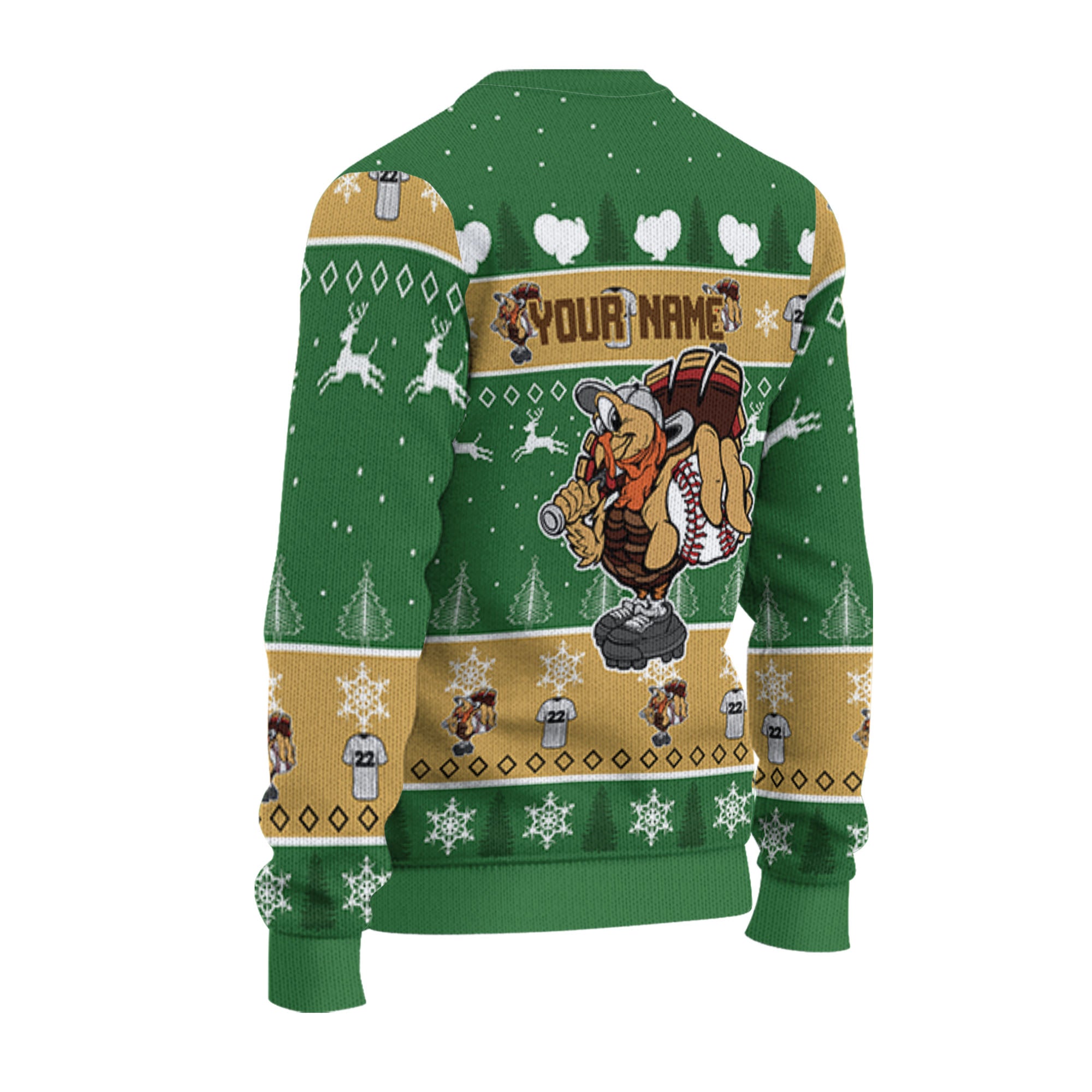 personalize-ugly-thanksgiving-turkey-player-baseball-green-nda31-3765
