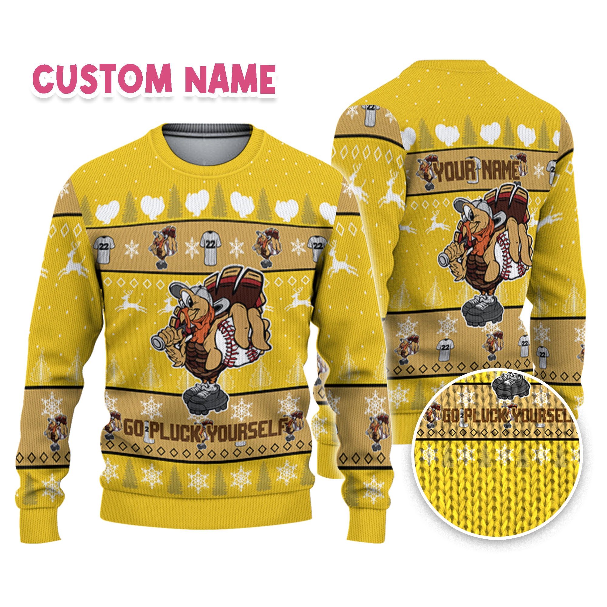 personalize-ugly-thanksgiving-turkey-player-baseball-yellow-nda31-6739
