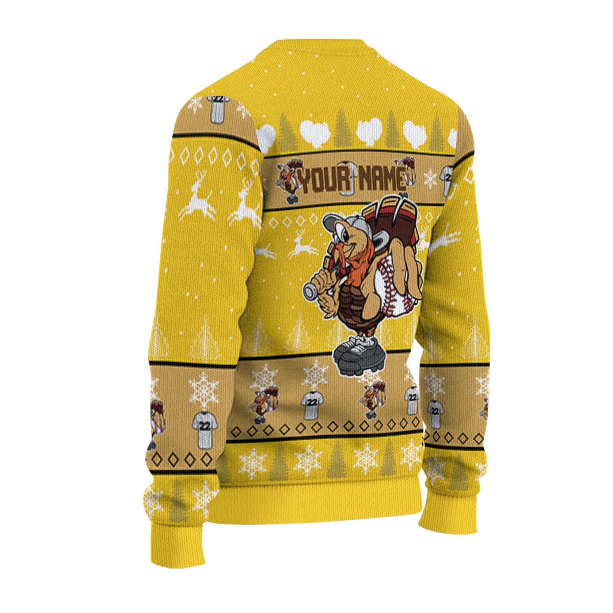 personalize-ugly-thanksgiving-turkey-player-baseball-yellow-nda31-6739