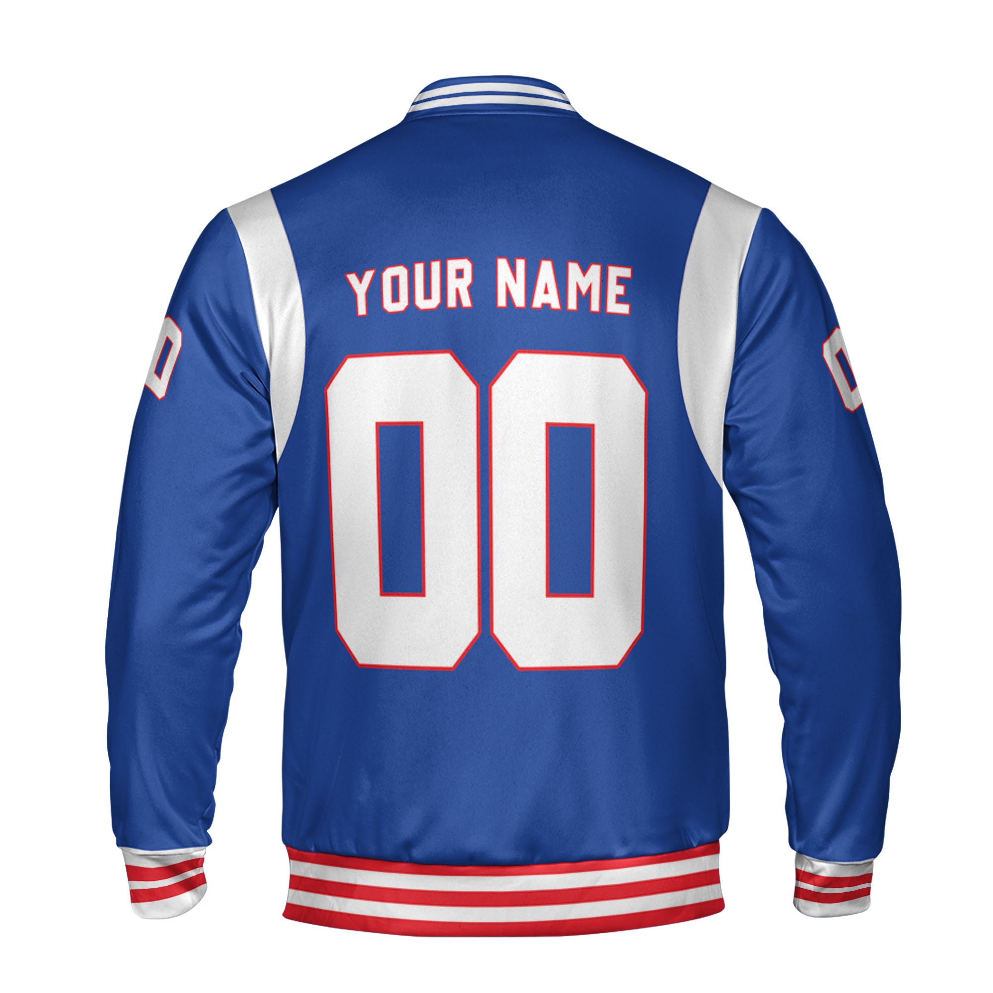 Personalized Famous Team BB Blue and White Varsity I2
