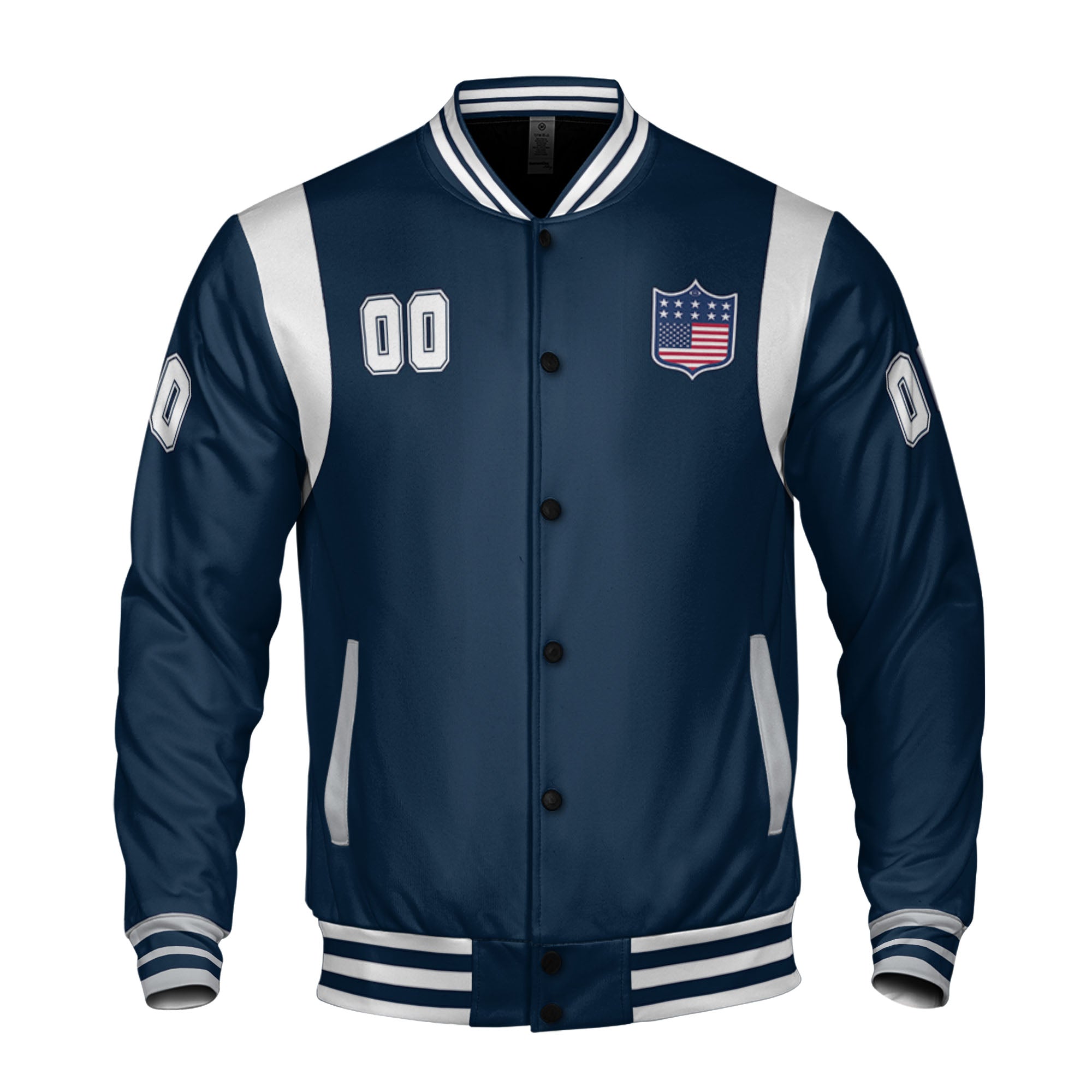 Personalized Famous Team DC Navy and White Varsity I2