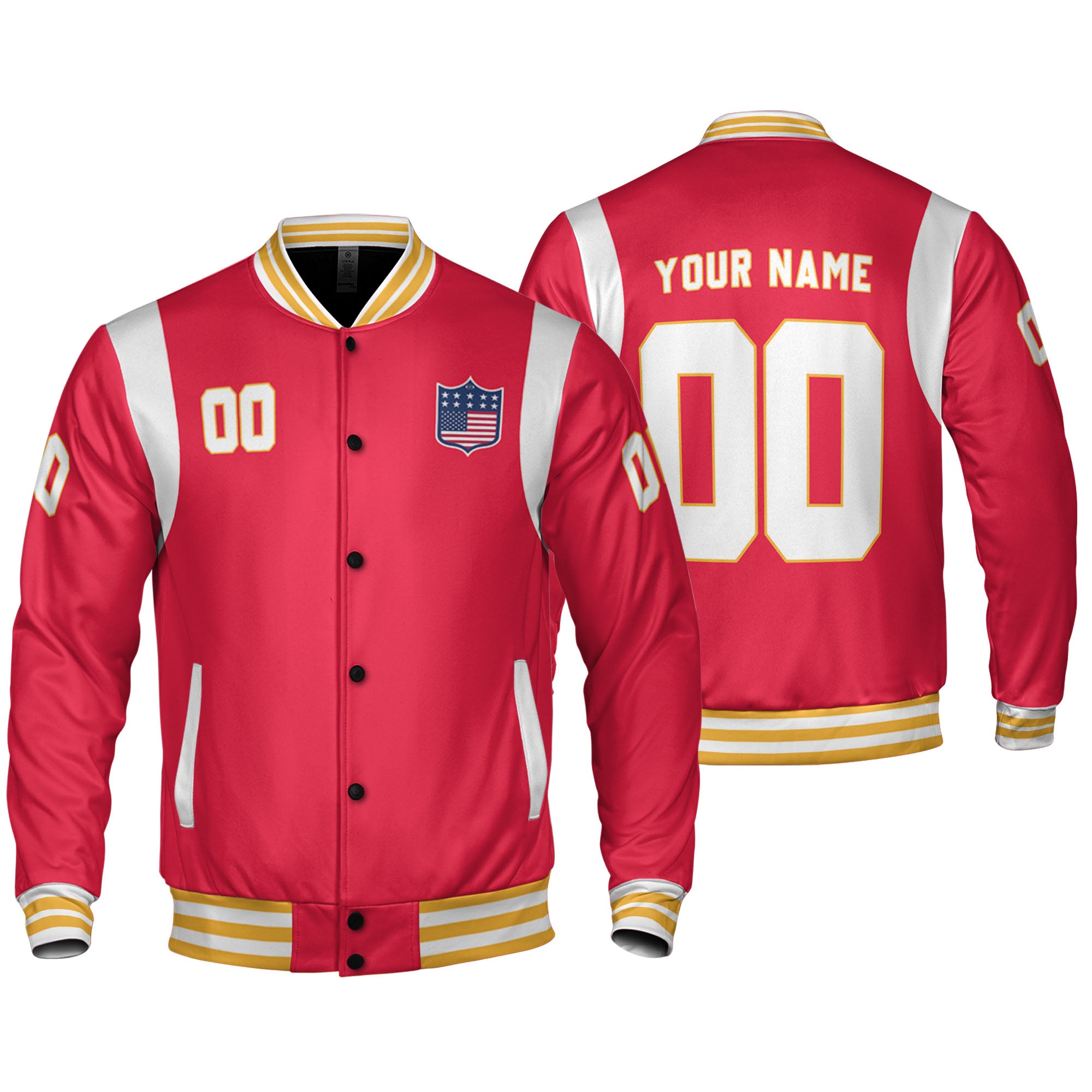 Personalized Famous Team KC Red and Yellow Varsity I2