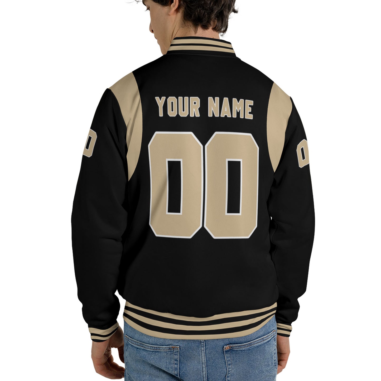 Personalized Famous Team NOS Black and ivory Varsity I2