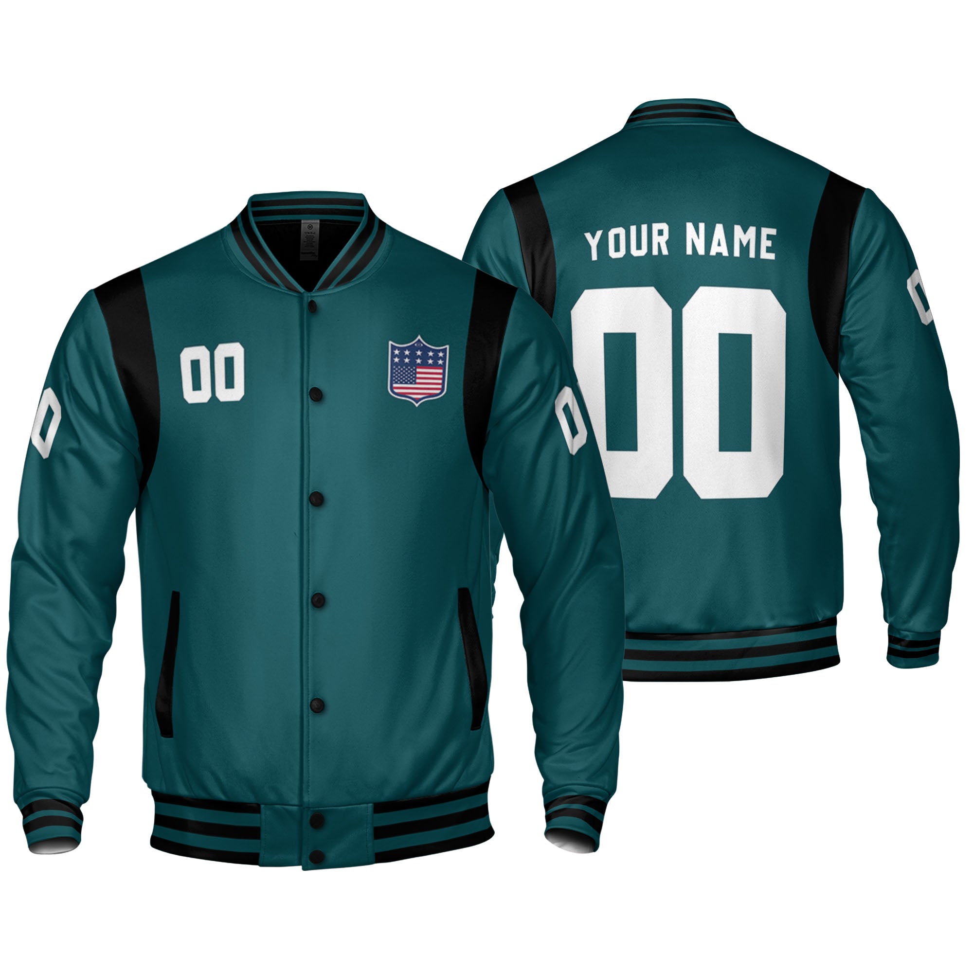 Personalized Famous Team PE Green and Black Varsity I2