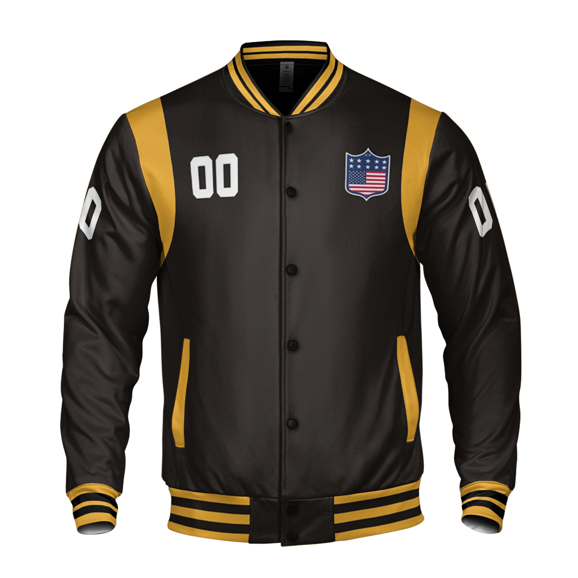 Personalized Famous Team PS Black and Yellow Varsity I2