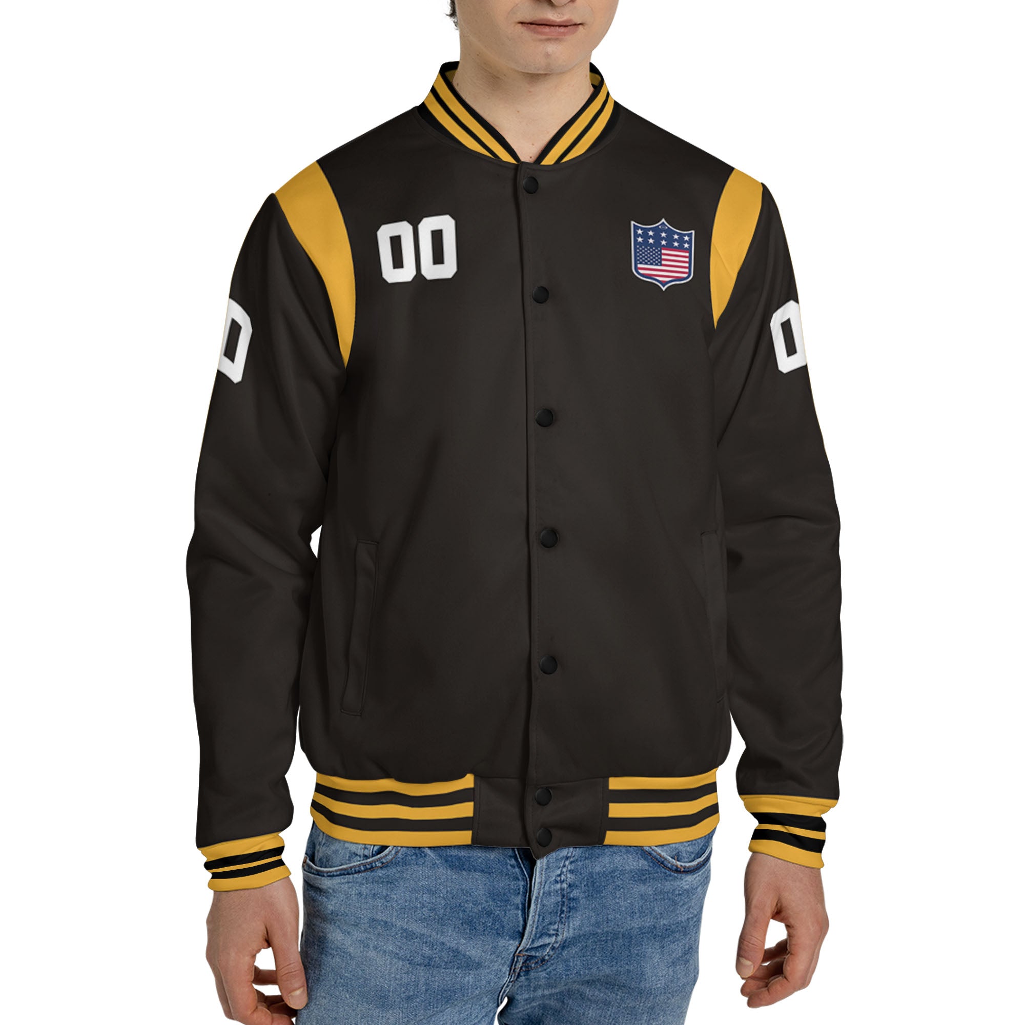 Personalized Famous Team PS Black and Yellow Varsity I2