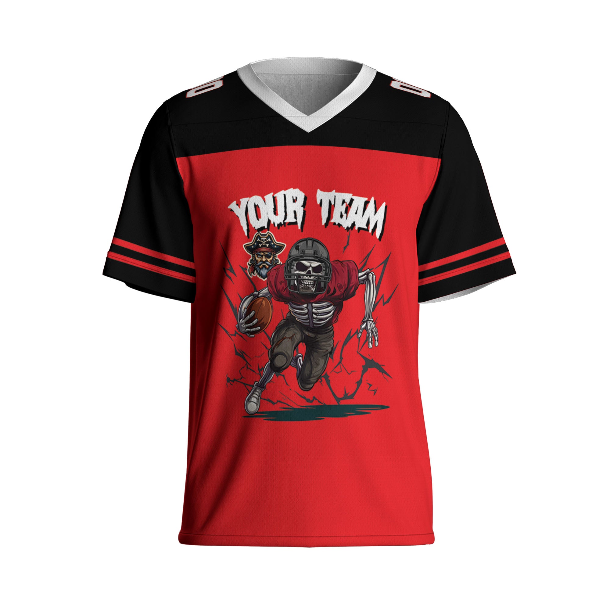 personalized-skeleton-football-jersey-football-custom-red-black-i2-2658