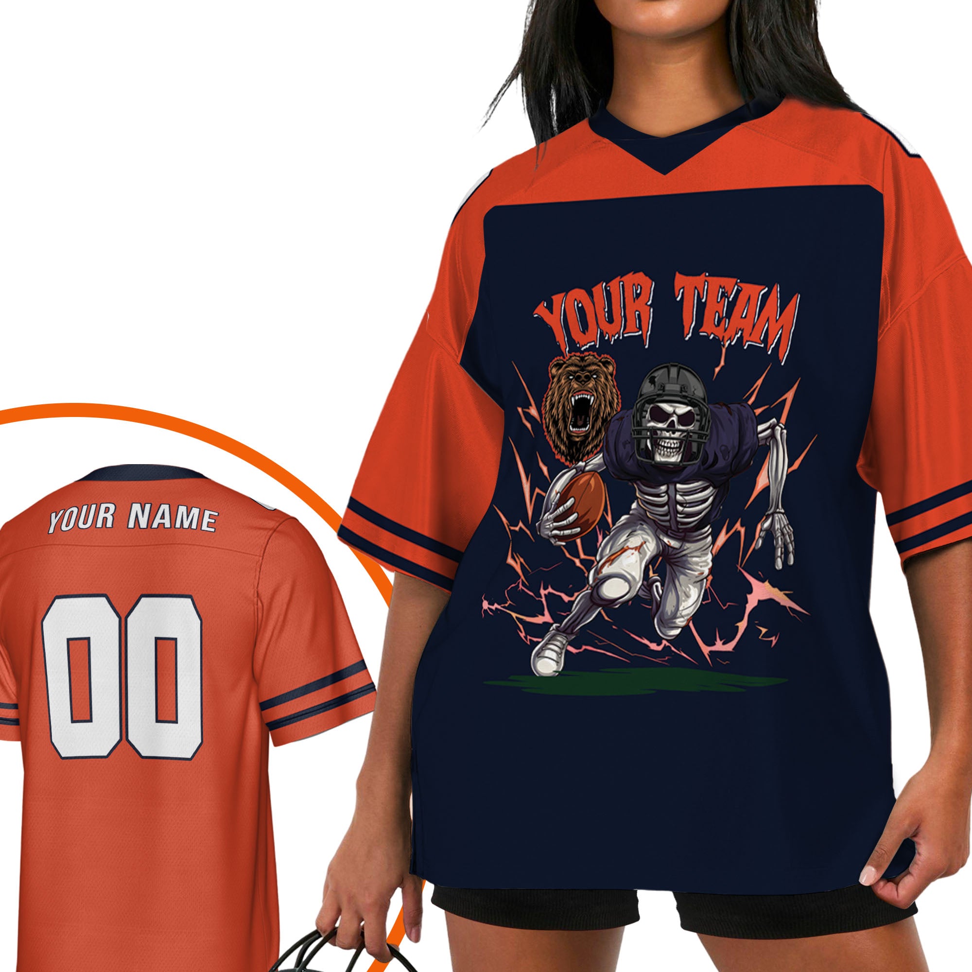 personalized-skeleton-football-jersey-football-custom-black-orange-i2-5374