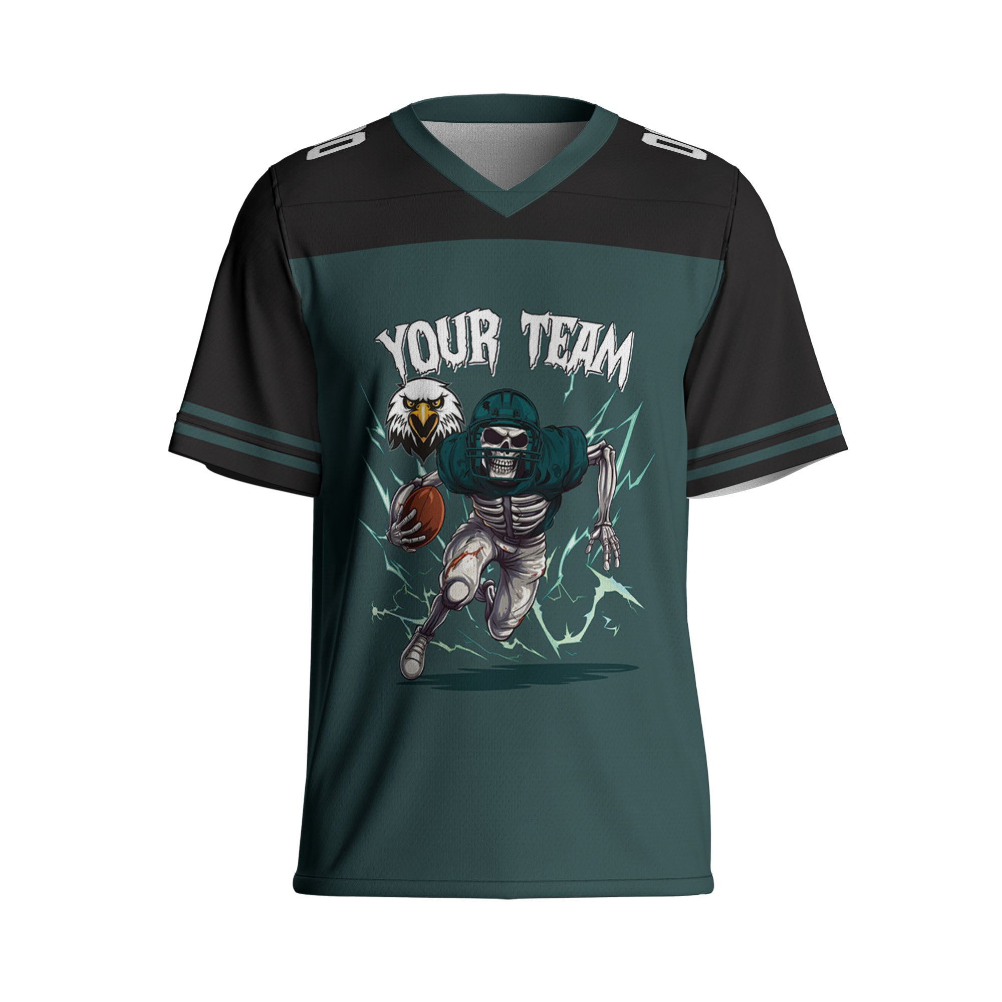 personalized-skeleton-football-jersey-football-custom-green-black-i2-7191