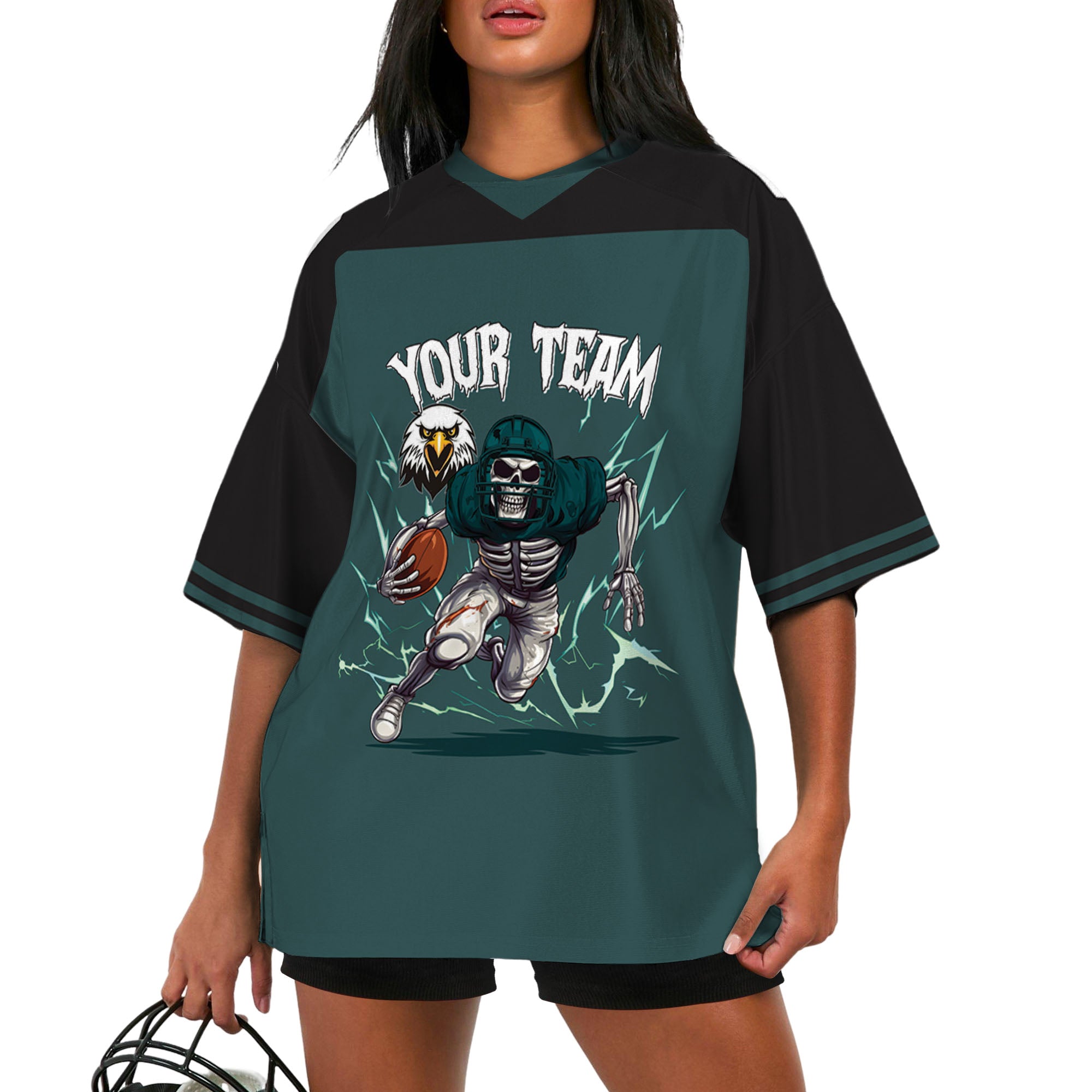 personalized-skeleton-football-jersey-football-custom-green-black-i2-7191