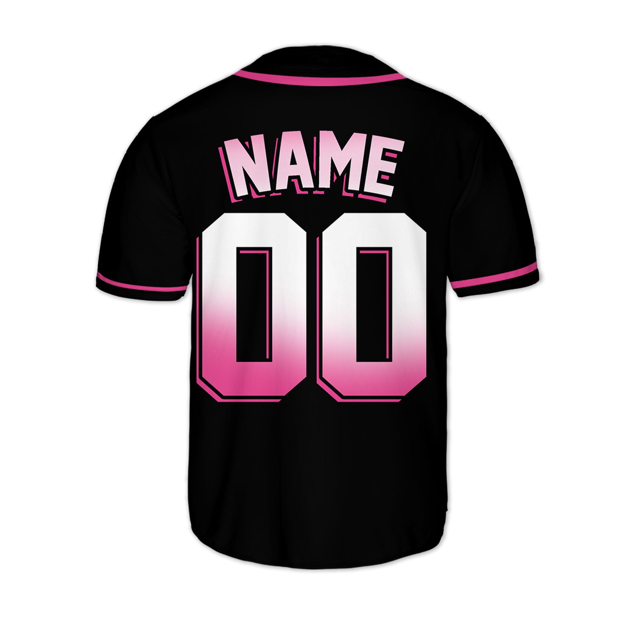 Personalized-Team-Name-And-Number-Baseball-Jersey-Custom-Design-Pink-Color-Collection-Gradient-Text