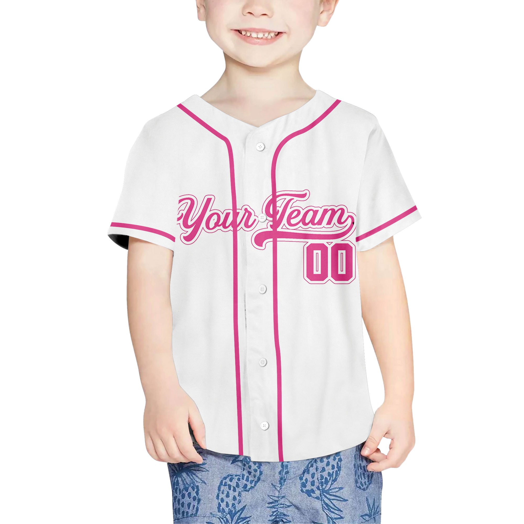 Personalized-Team-Name-And-Number-Baseball-Jersey-Custom-Design-Pink-Color-Collection-Pink-Custom-Text