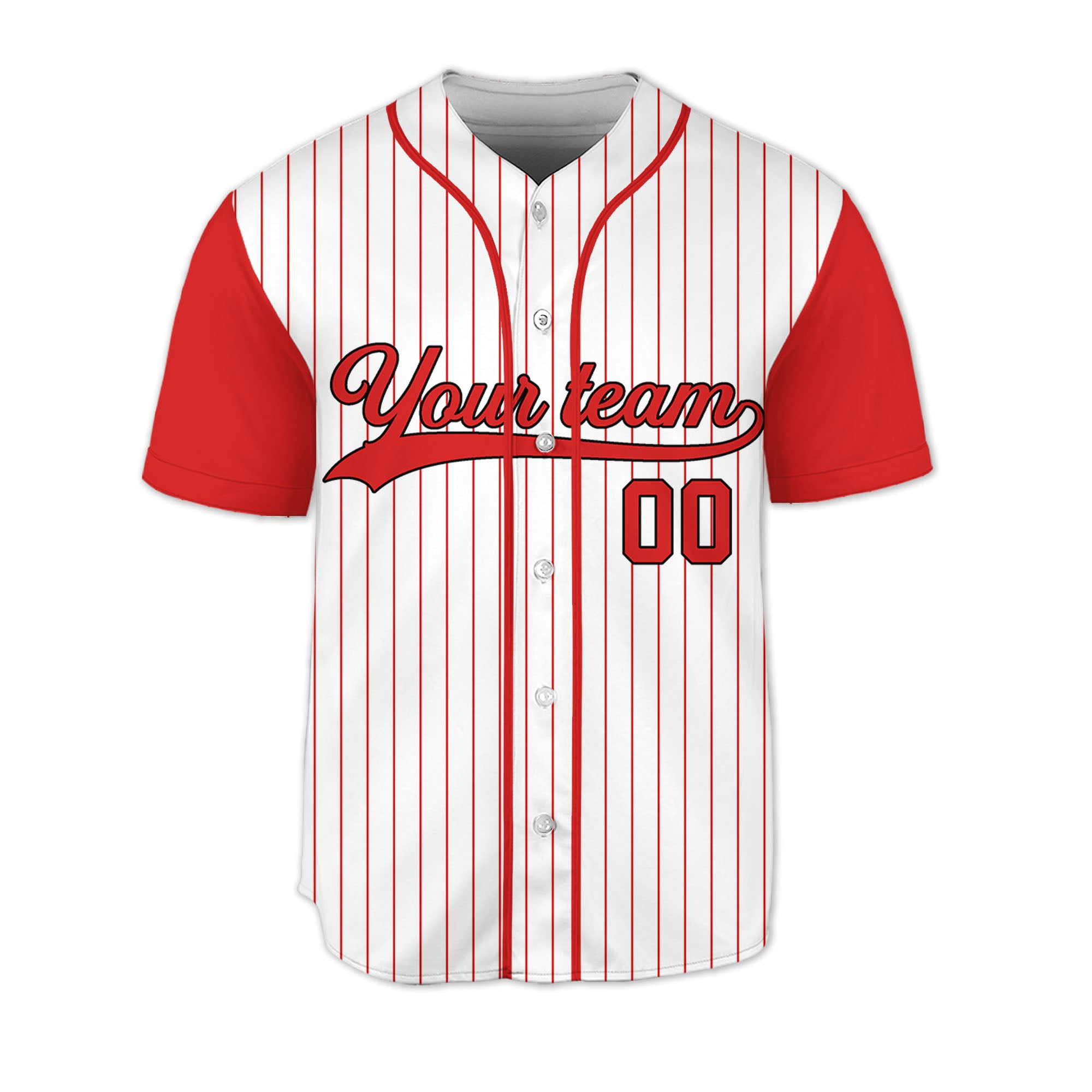 Personalized-Team-Name-And-Number-Collection-Lover-White-Red-Sleeve