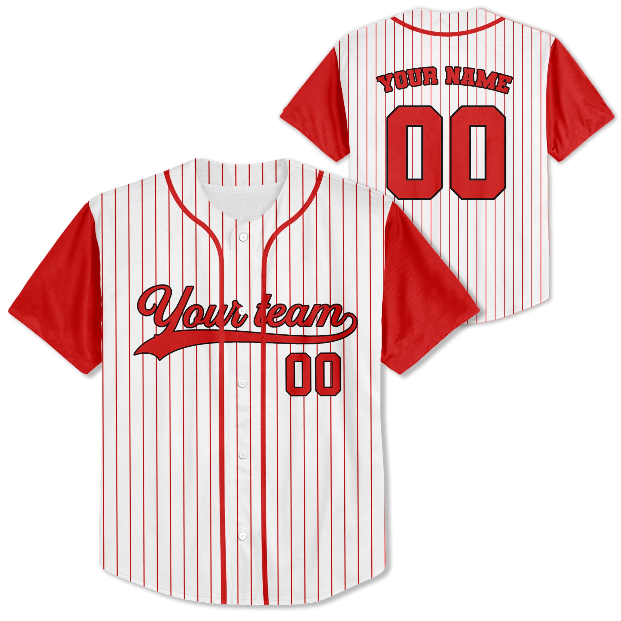 Personalized-Team-Name-And-Number-Collection-Lover-White-Red-Sleeve