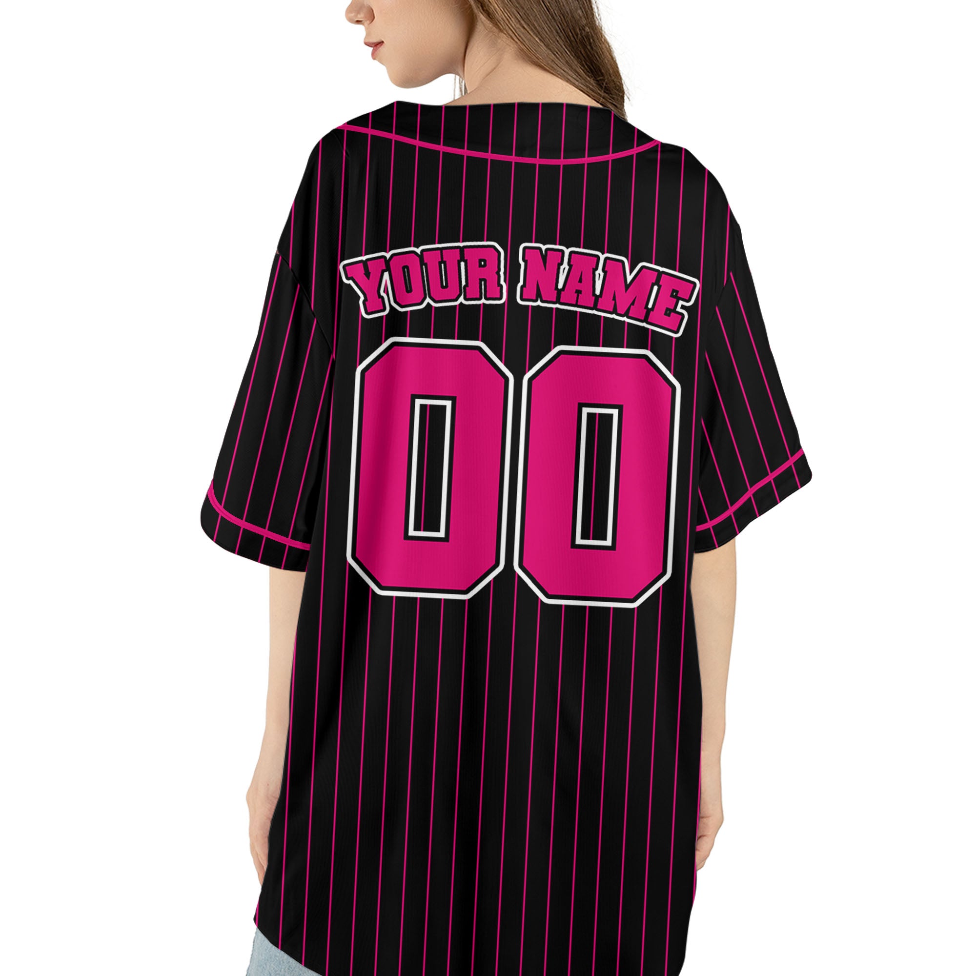 Personalized-Team-Name-And-Number-Collection-Pink-Black-Striped