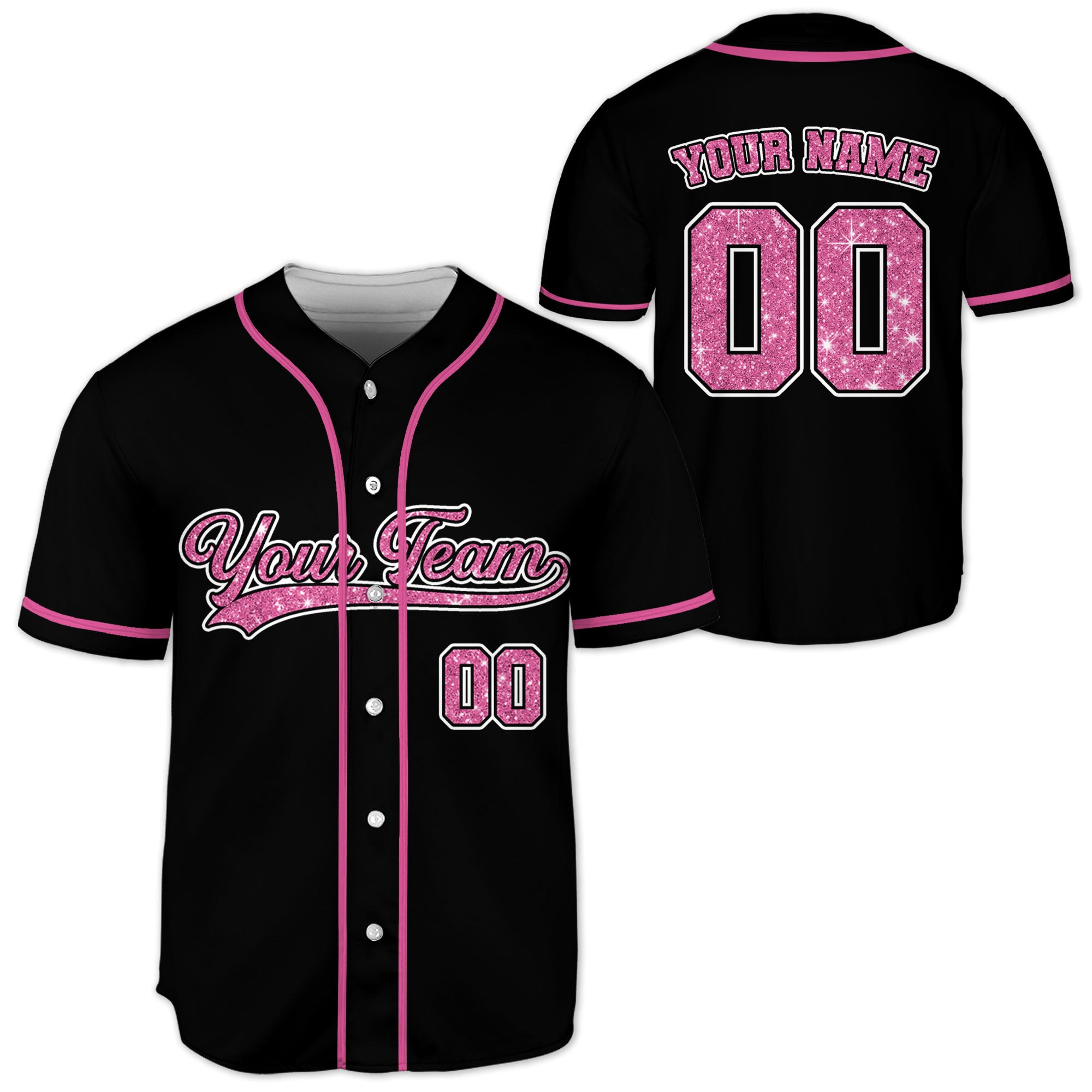 Personalized-Team-Name-And-Number-Collection-Pink-Glitter