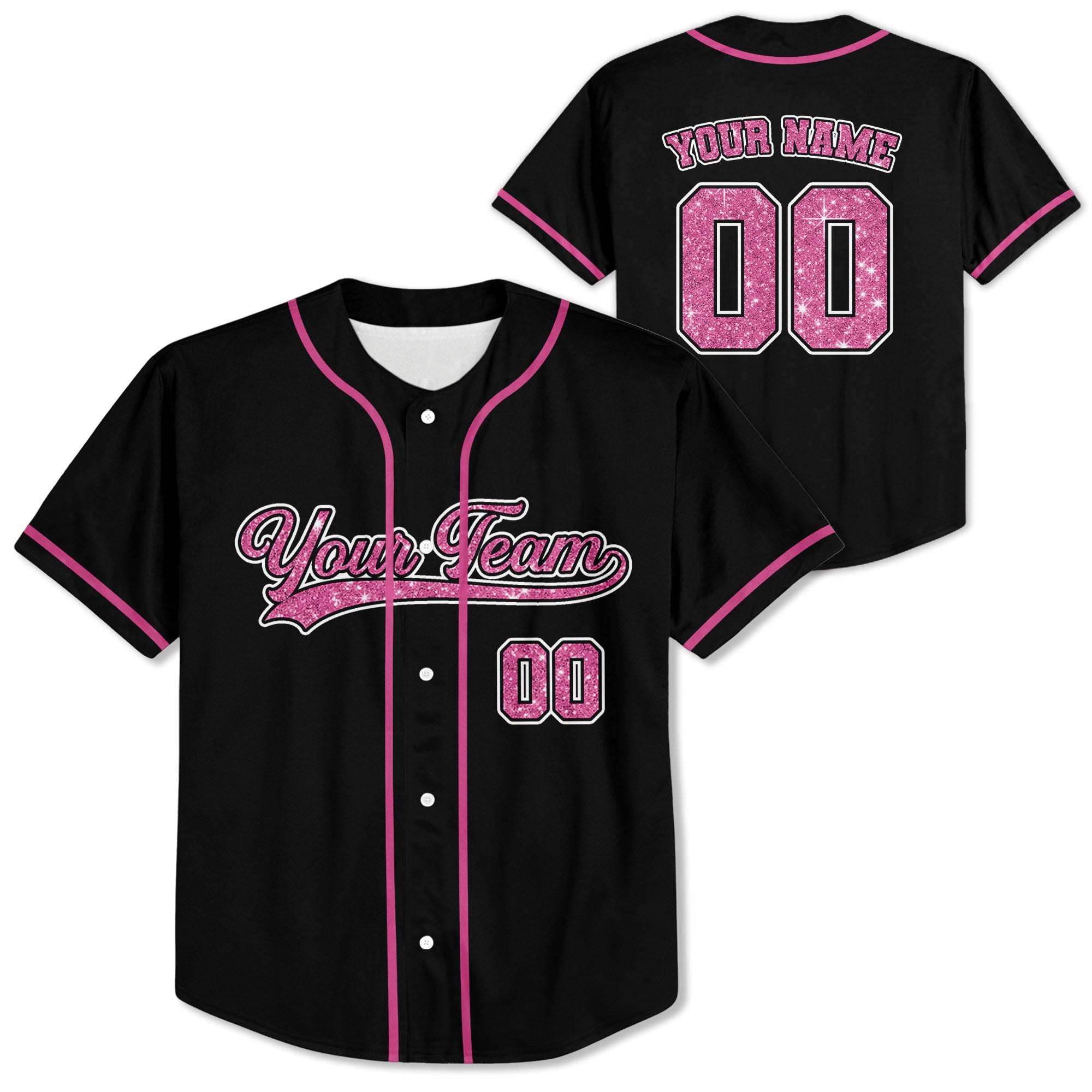 Personalized-Team-Name-And-Number-Collection-Pink-Glitter