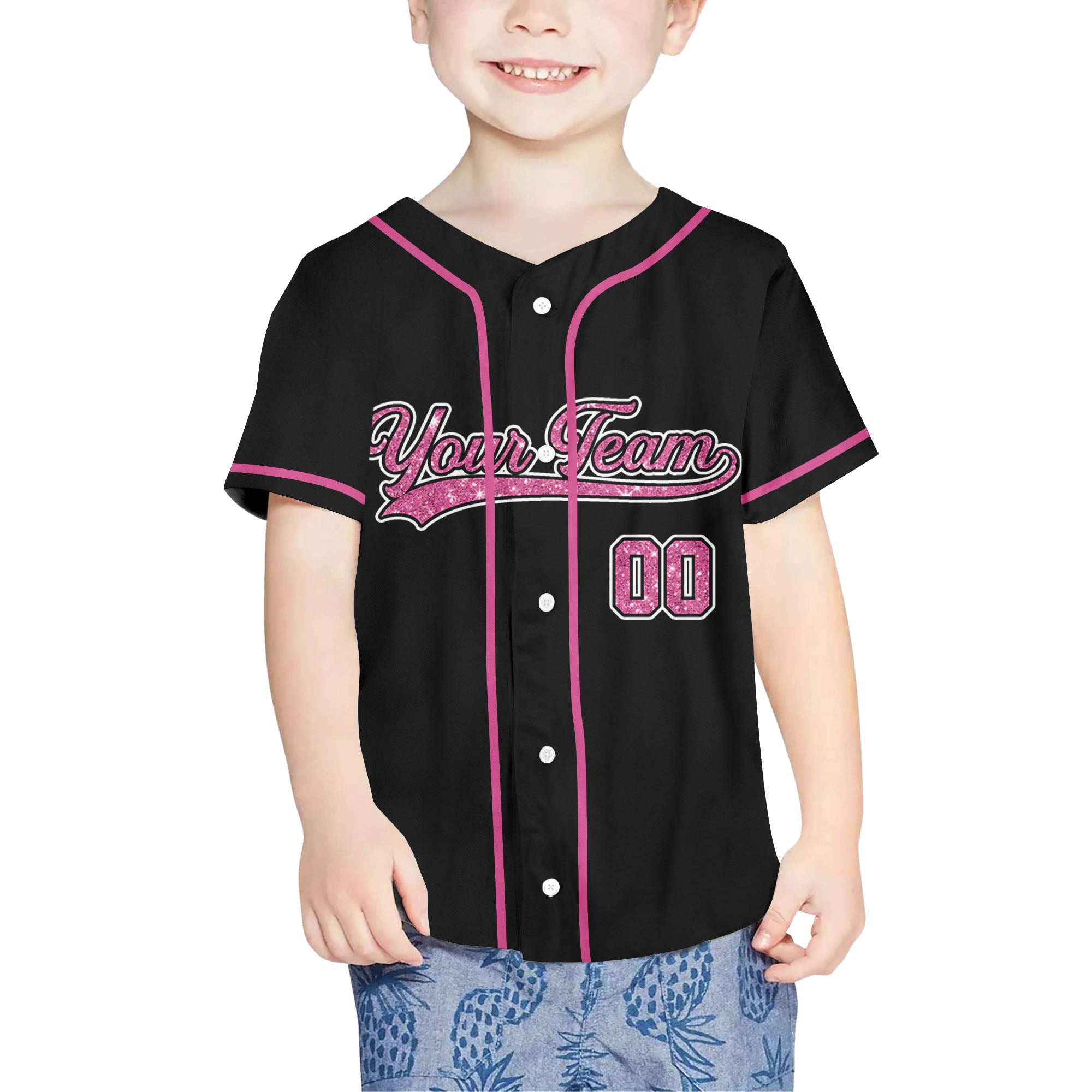 Personalized-Team-Name-And-Number-Collection-Pink-Glitter