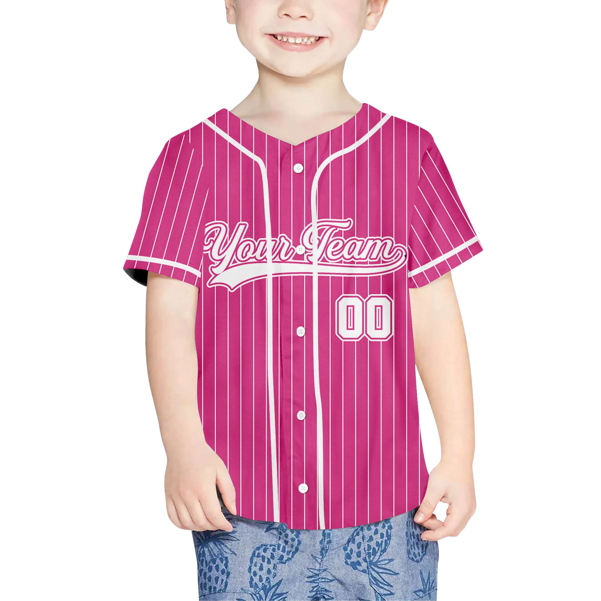 Personalized-Team-Name-And-Number-Collection-Pink-Striped-White