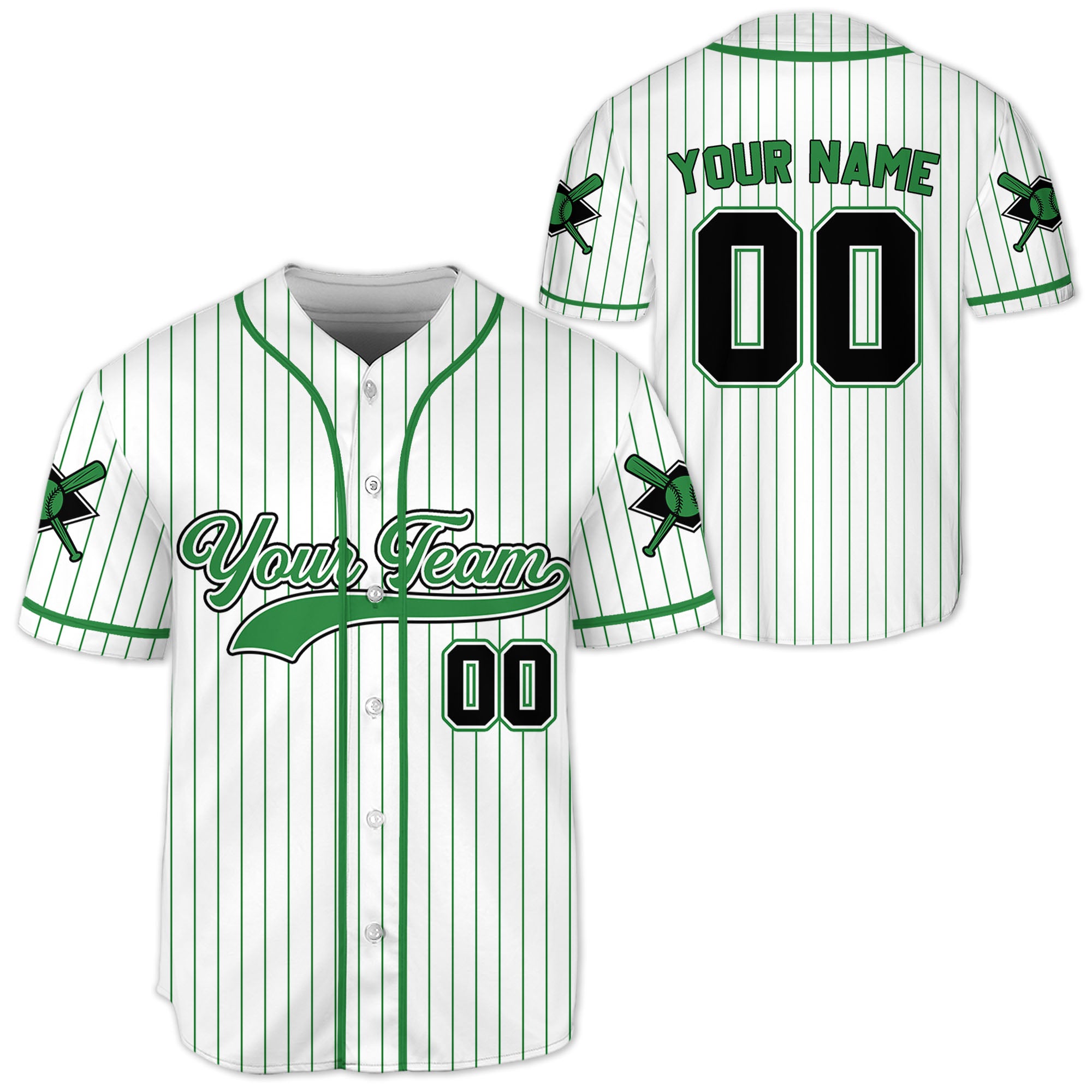 Personalized-Team-Name-And-Number-Collection-Striped-Green