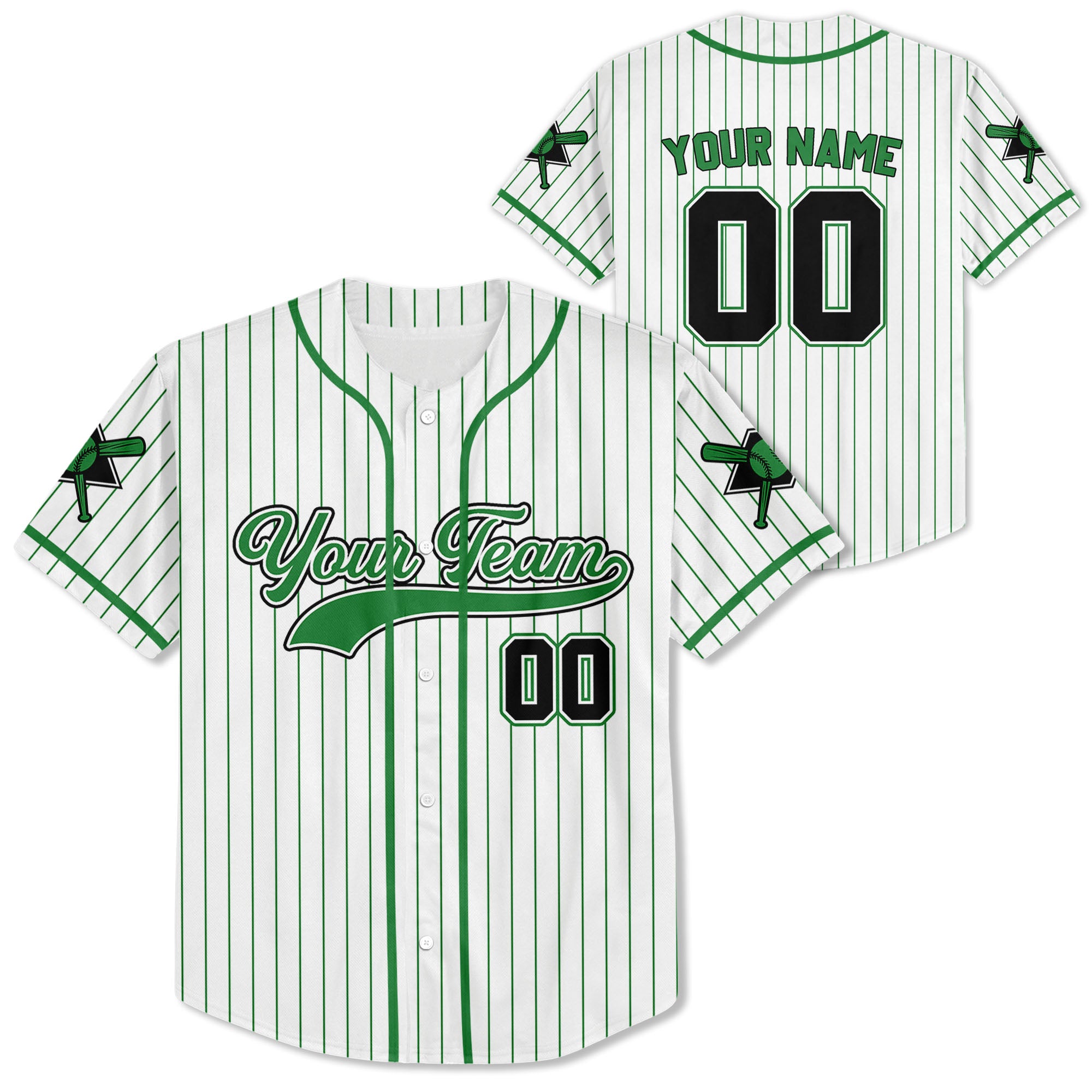 Personalized-Team-Name-And-Number-Collection-Striped-Green