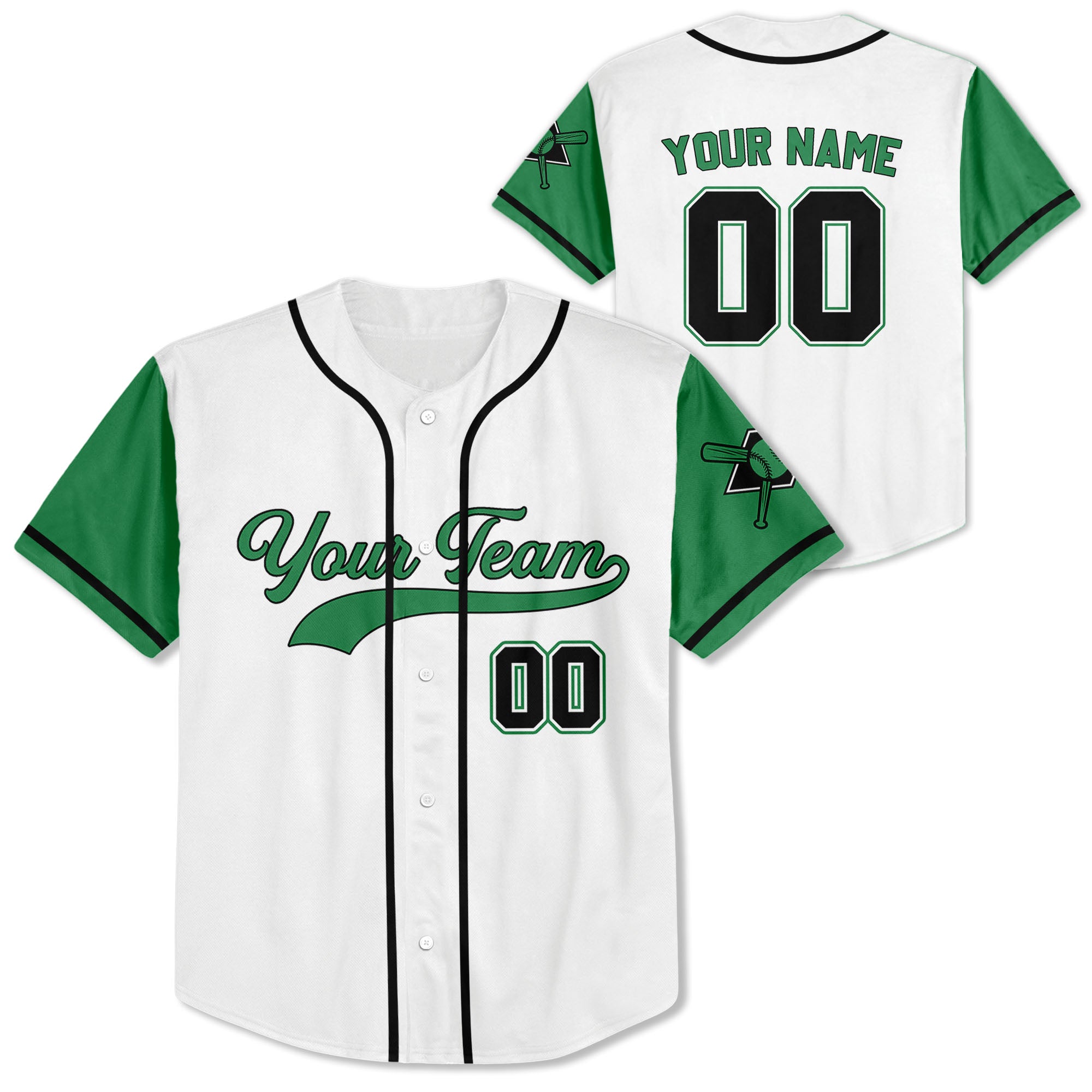 Personalized-Team-Name-And-Number-Collection-White-Green-Sleeve