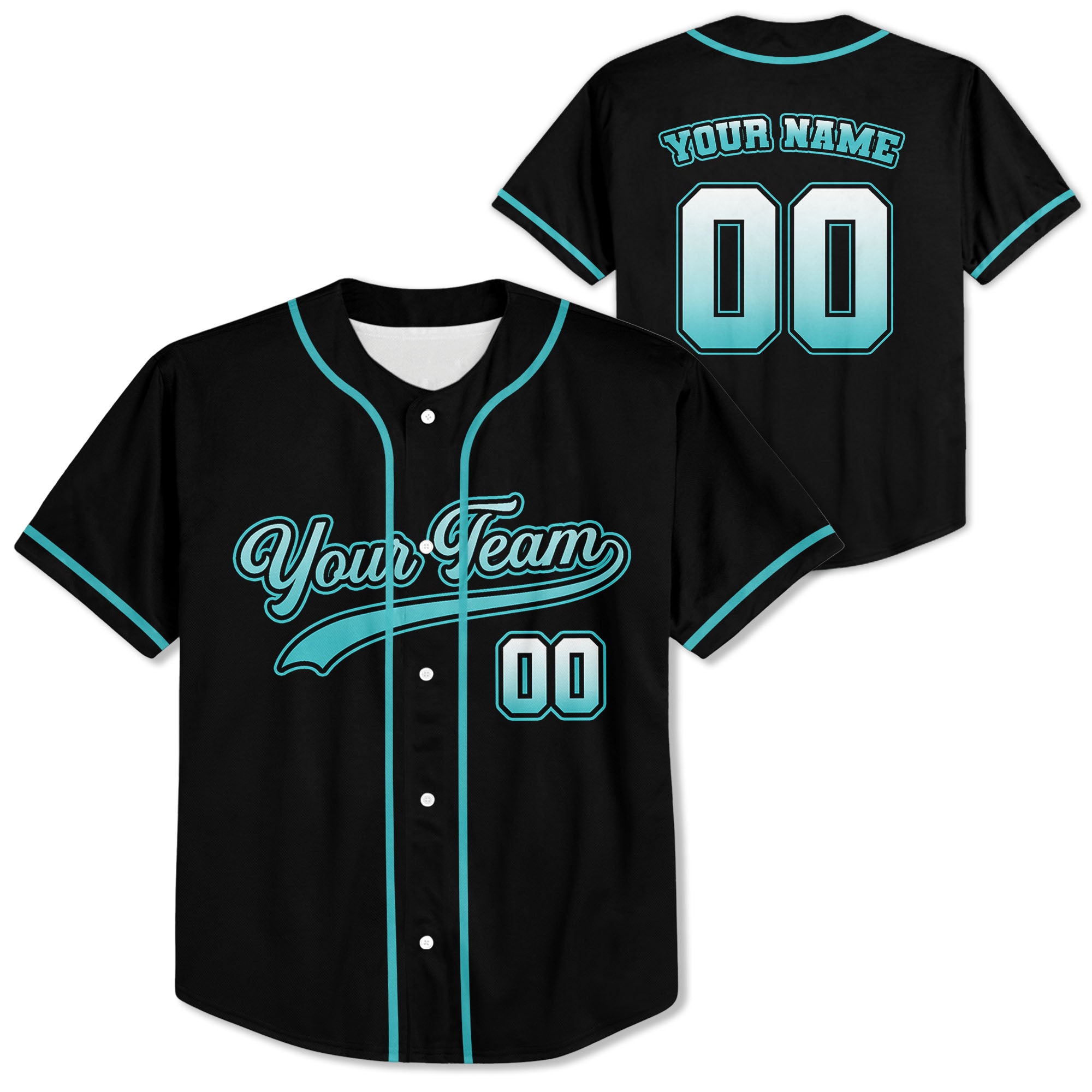 Personalized-Team-Name-And-Number-Custom-Collection-Gradient-Jade-Green
