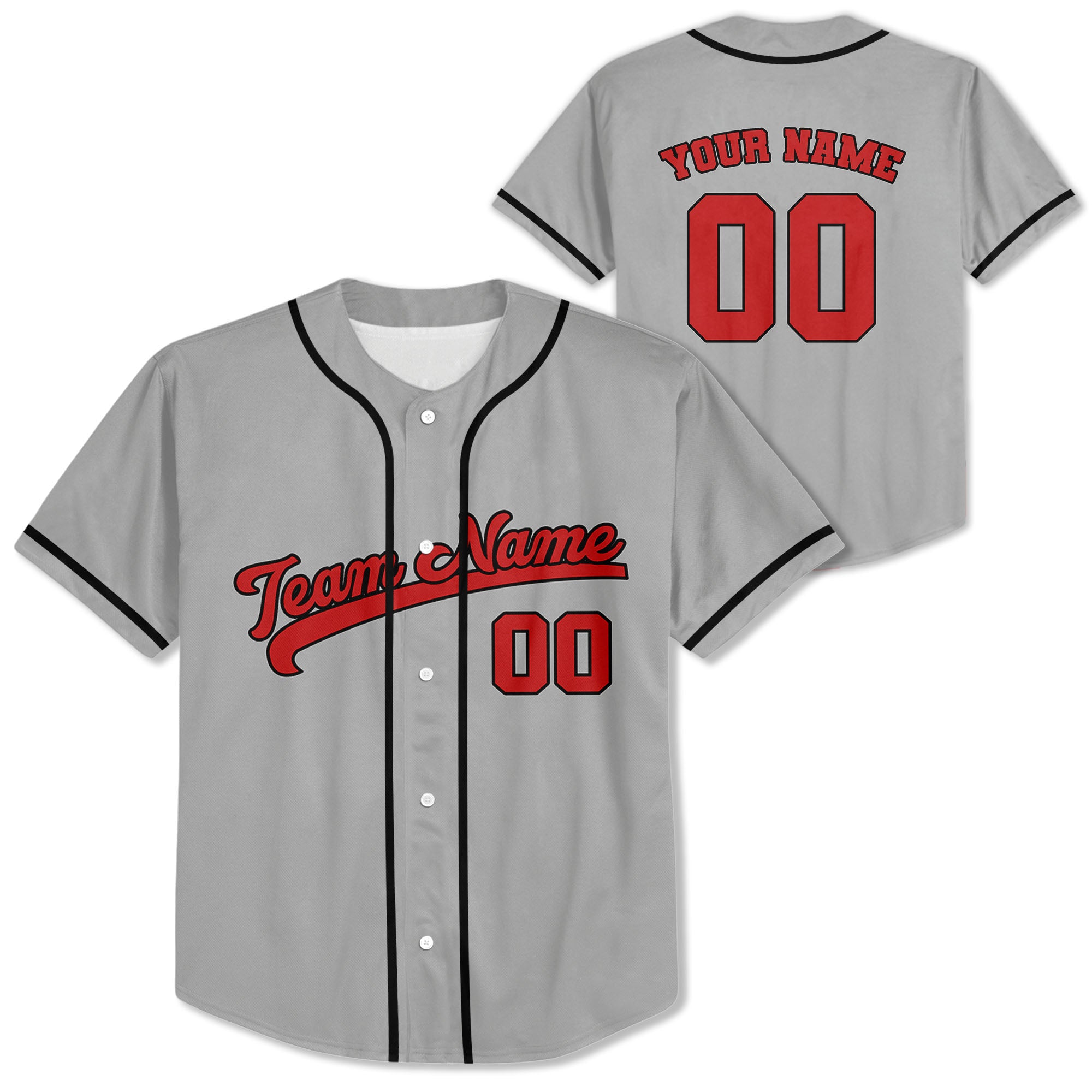 Personalized-Team-Name-Awesome-Custom-Collection-Gray-Color
