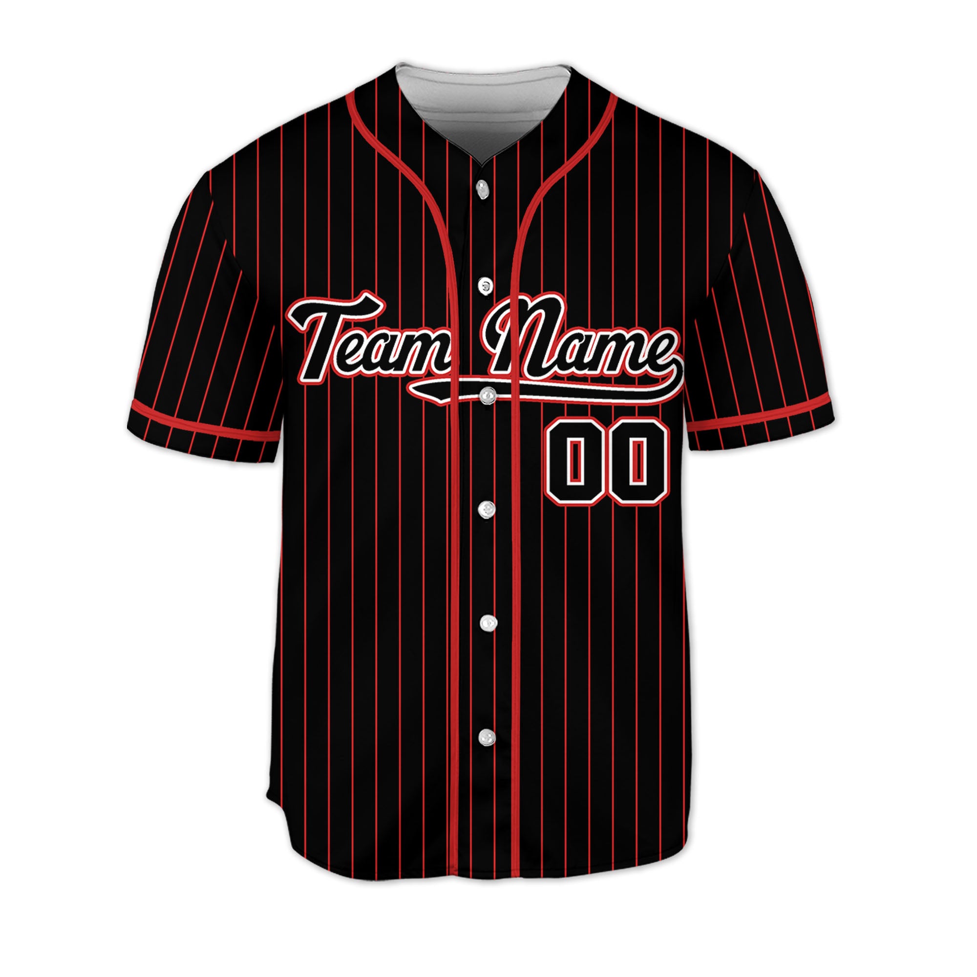 Personalized-Team-Name-Custom-Collection-Awesome-Black-Red-Striped