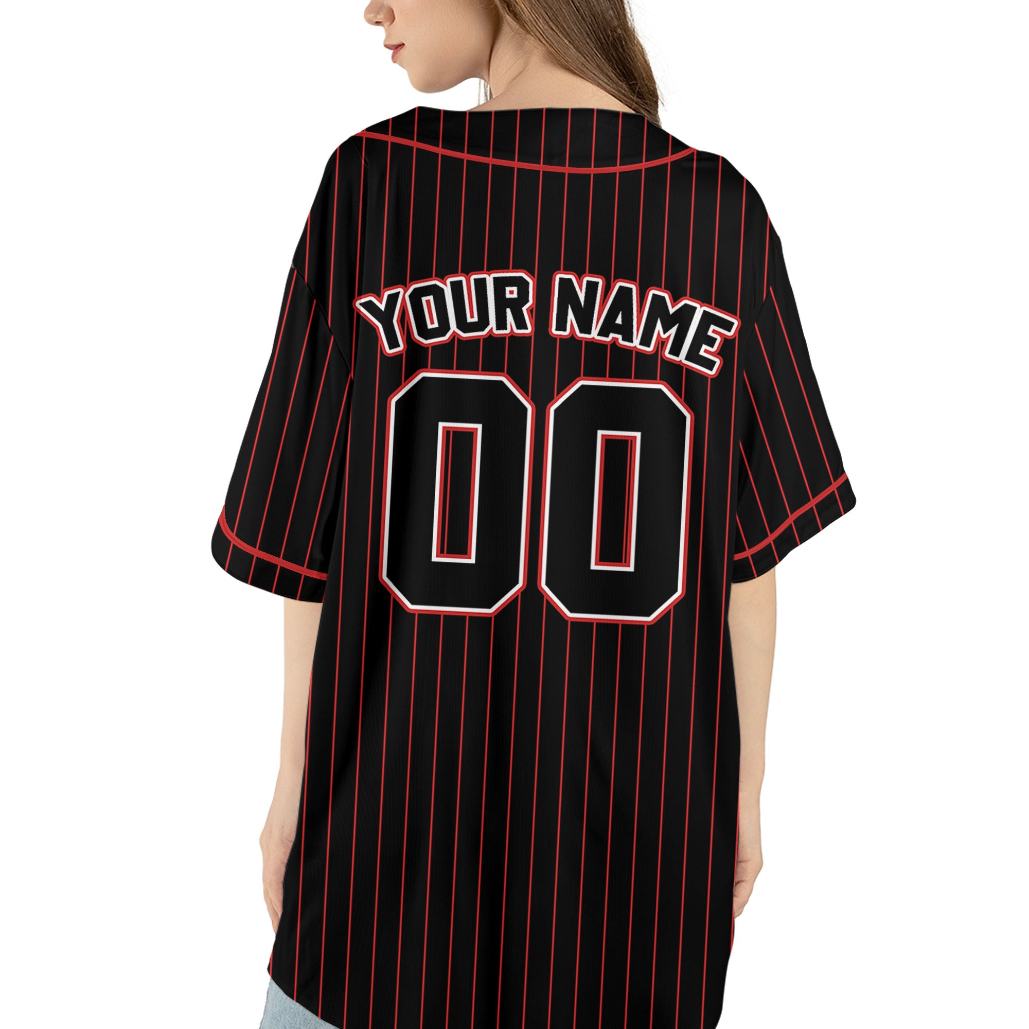 Personalized-Team-Name-Custom-Collection-Awesome-Black-Red-Striped