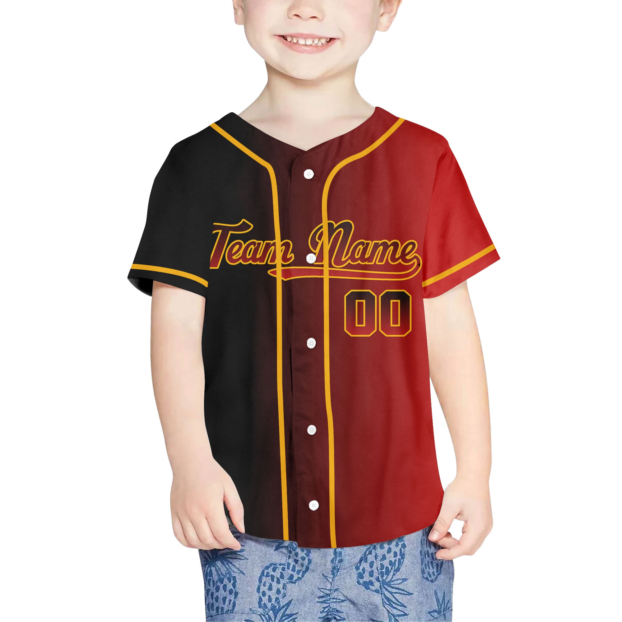 Personalized-Team-Name-Custom-Collection-Awesome-Gradient-Black-Red