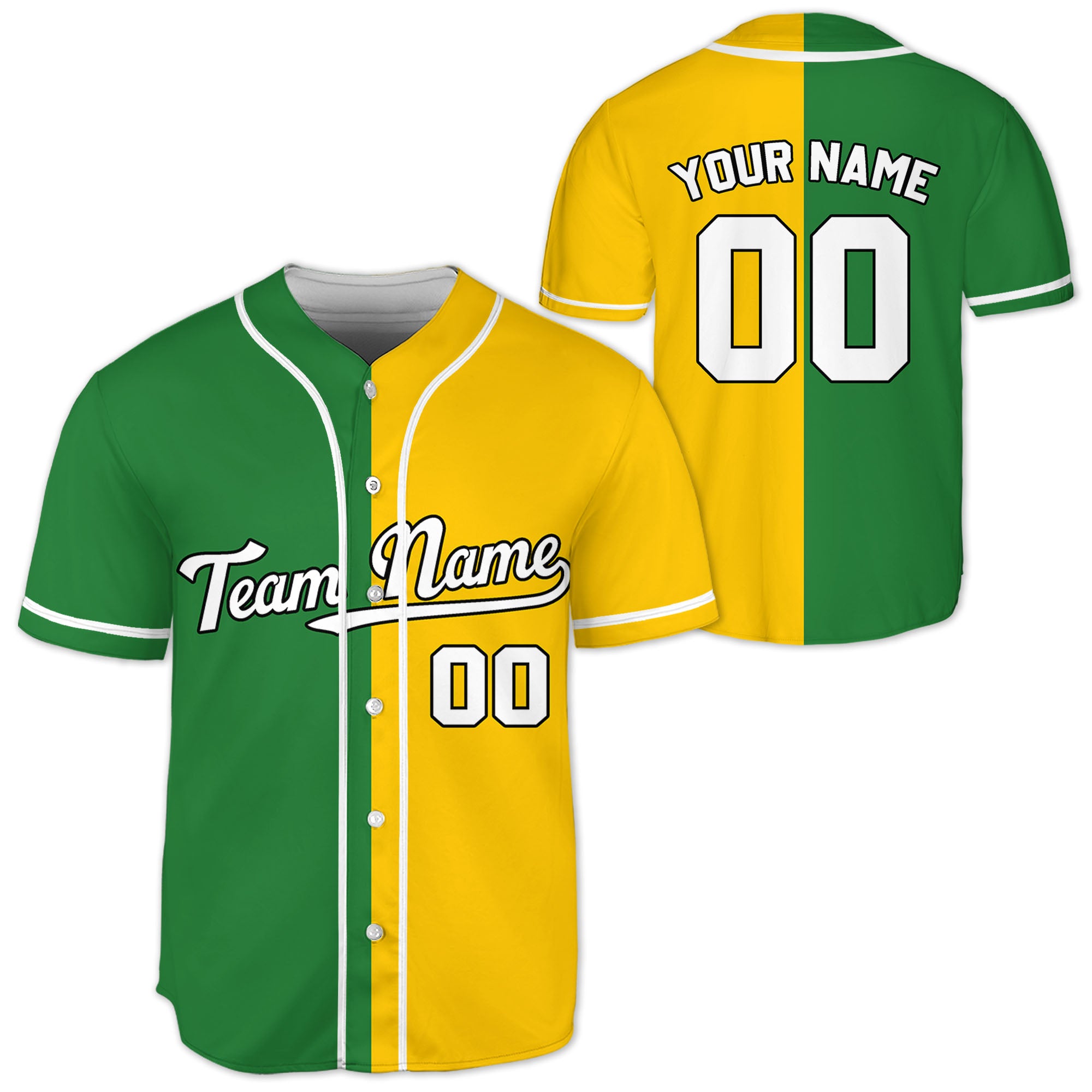 Personalized-Team-Name-Custom-Collection-Colorful-Green-Yellow