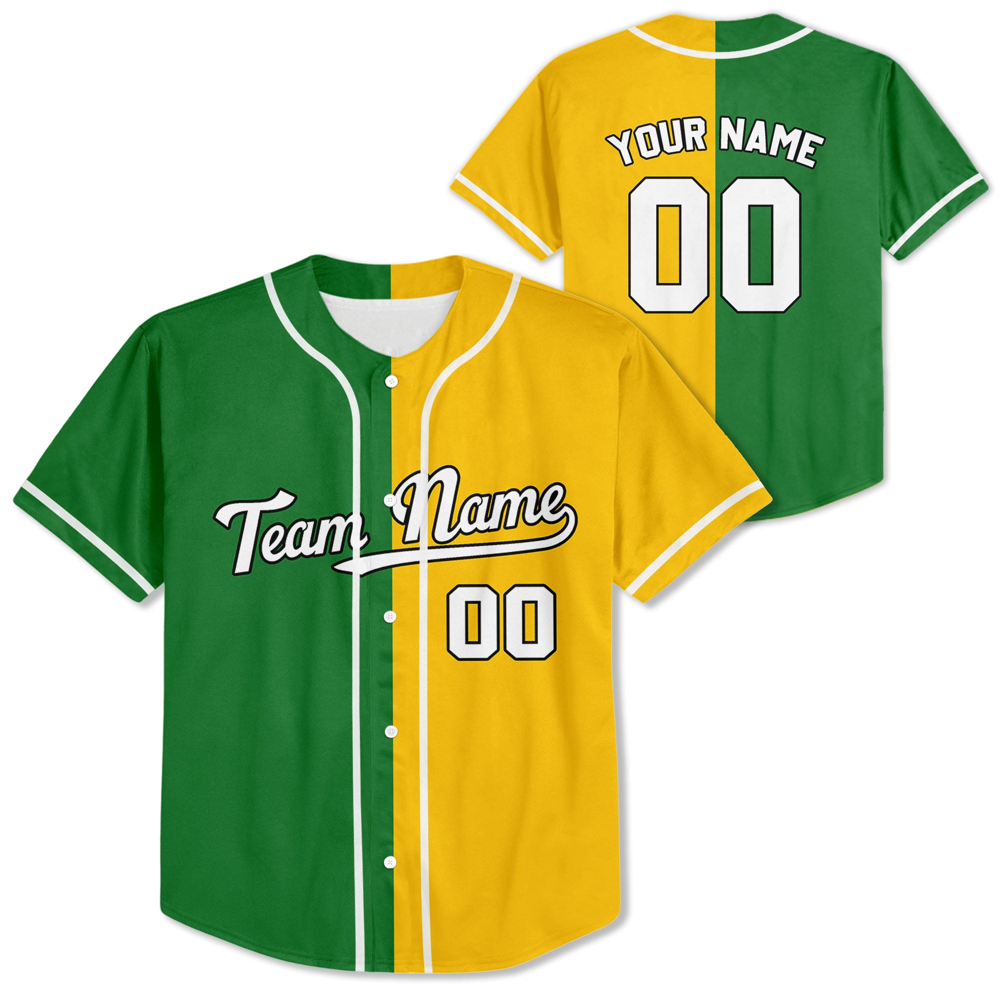 Personalized-Team-Name-Custom-Collection-Colorful-Green-Yellow