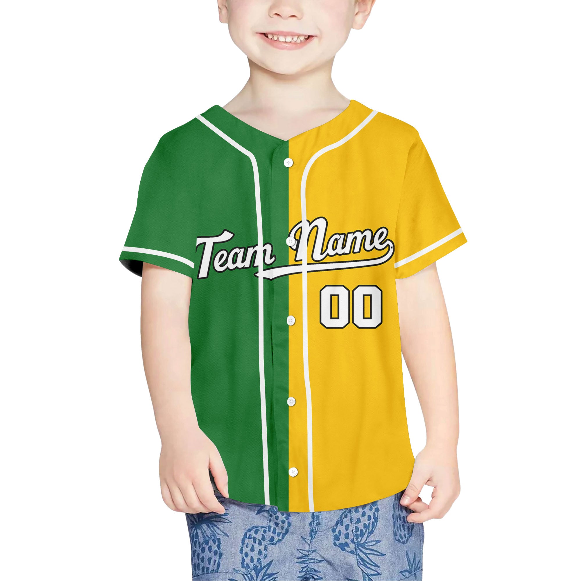 Personalized-Team-Name-Custom-Collection-Colorful-Green-Yellow