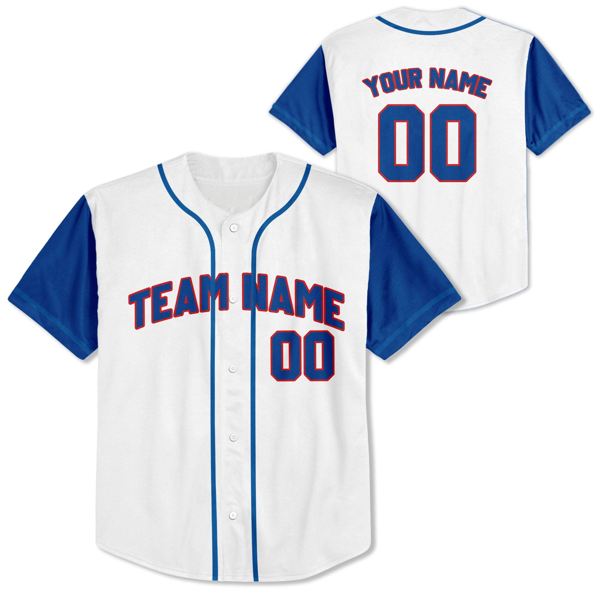 Personalized-Team-Name-Custom-Collection-White-Blue-Sleeve