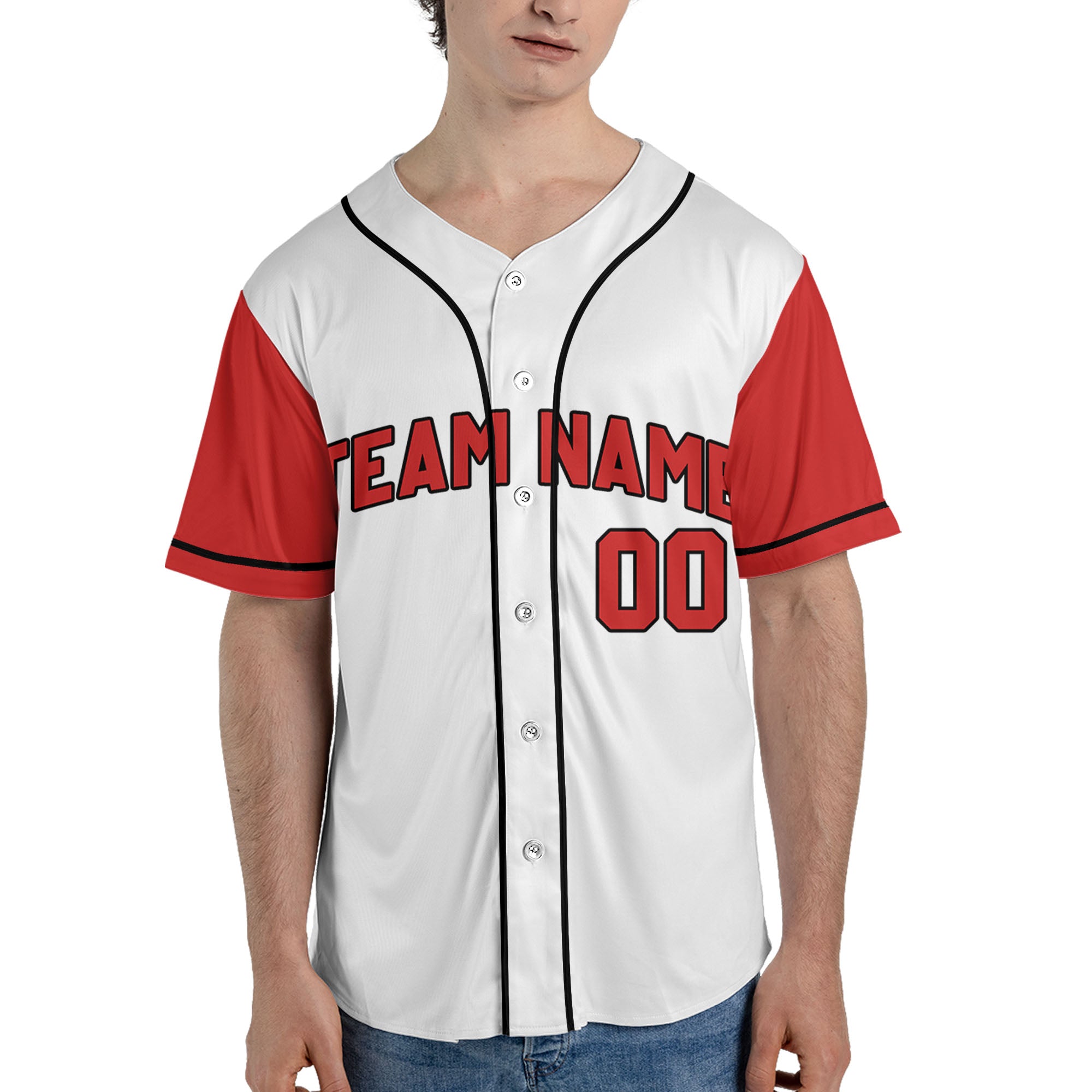 Personalized-Team-Name-Custom-Collection-White-Red-Sleeve